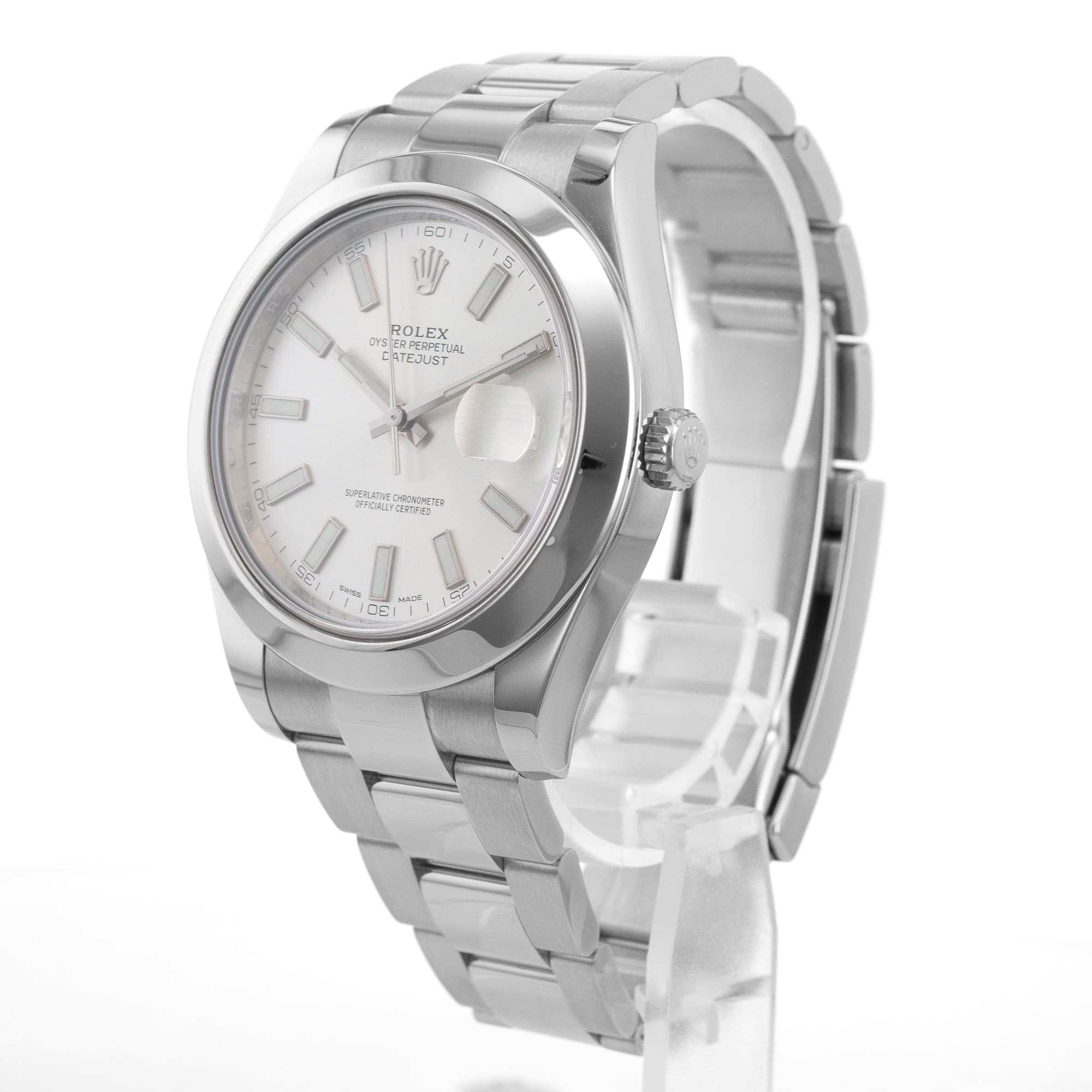 Rolex Datejust II 116300 41mm Silver Stick Dial Oyster Automatic Mens Watch