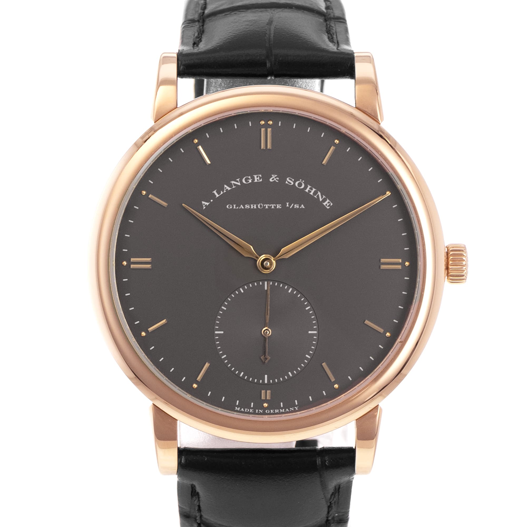 A Lange & Sohne Saxonia 307.033 40mm Anthracite Grey Rose Gold Automatic Watch