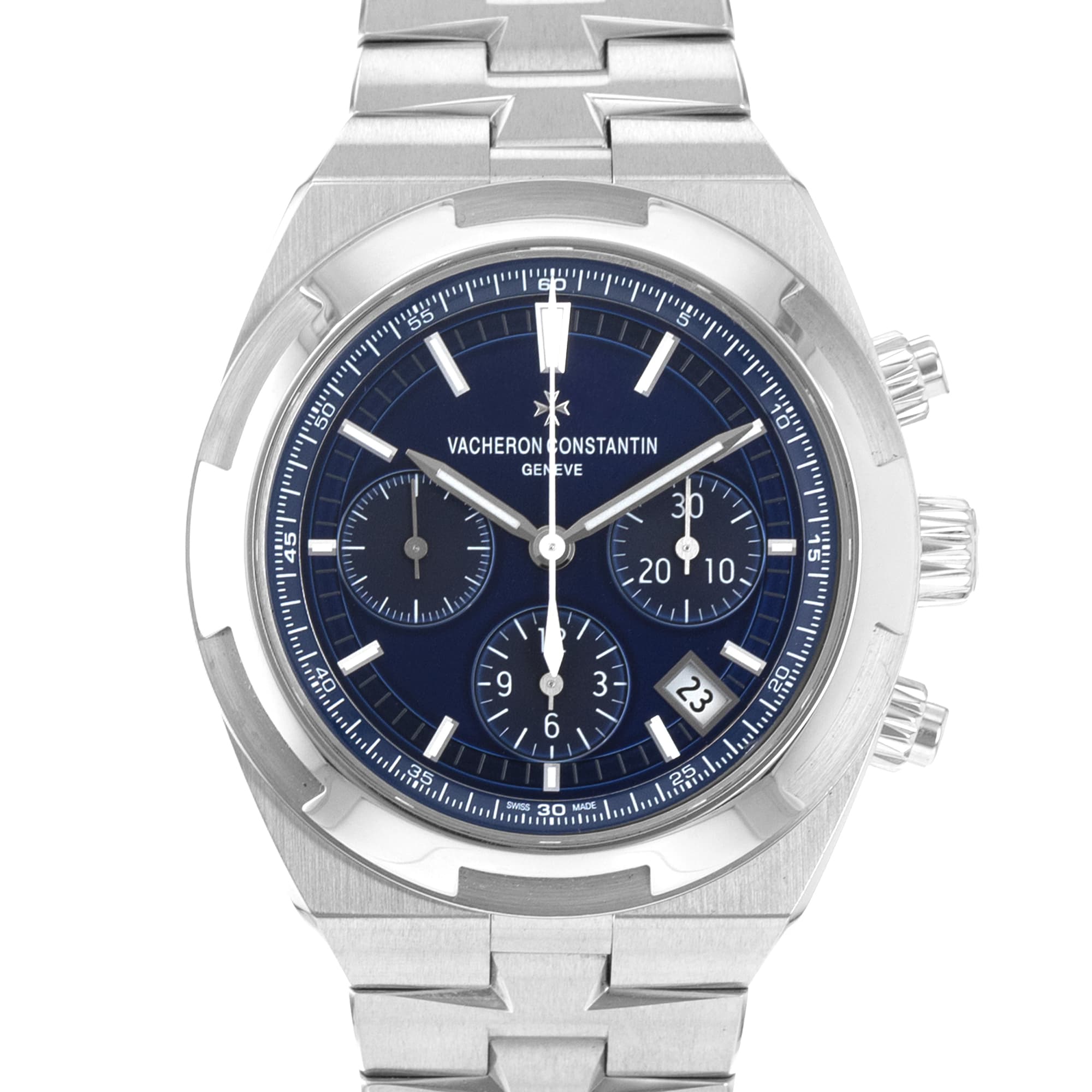 Vacheron Constantin Overseas Chronograph 5500V/ 110A-B148 Blue Steel Mens Watch