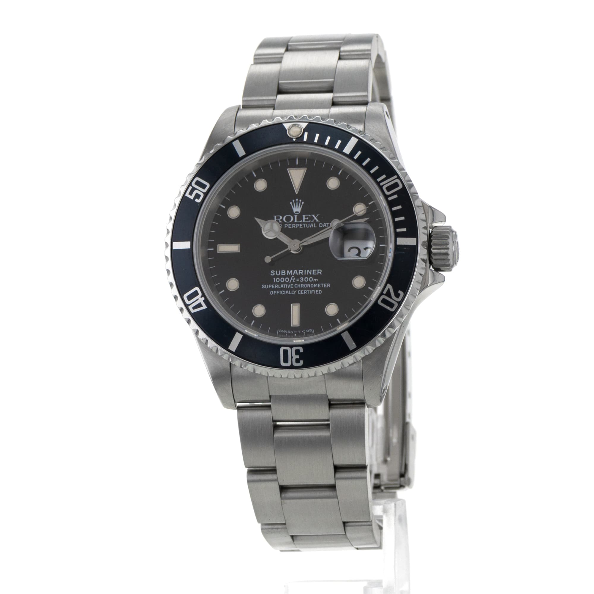 Rolex Submariner 16610 40mm Black Stainless Steel Diver Automatic Mens Watch