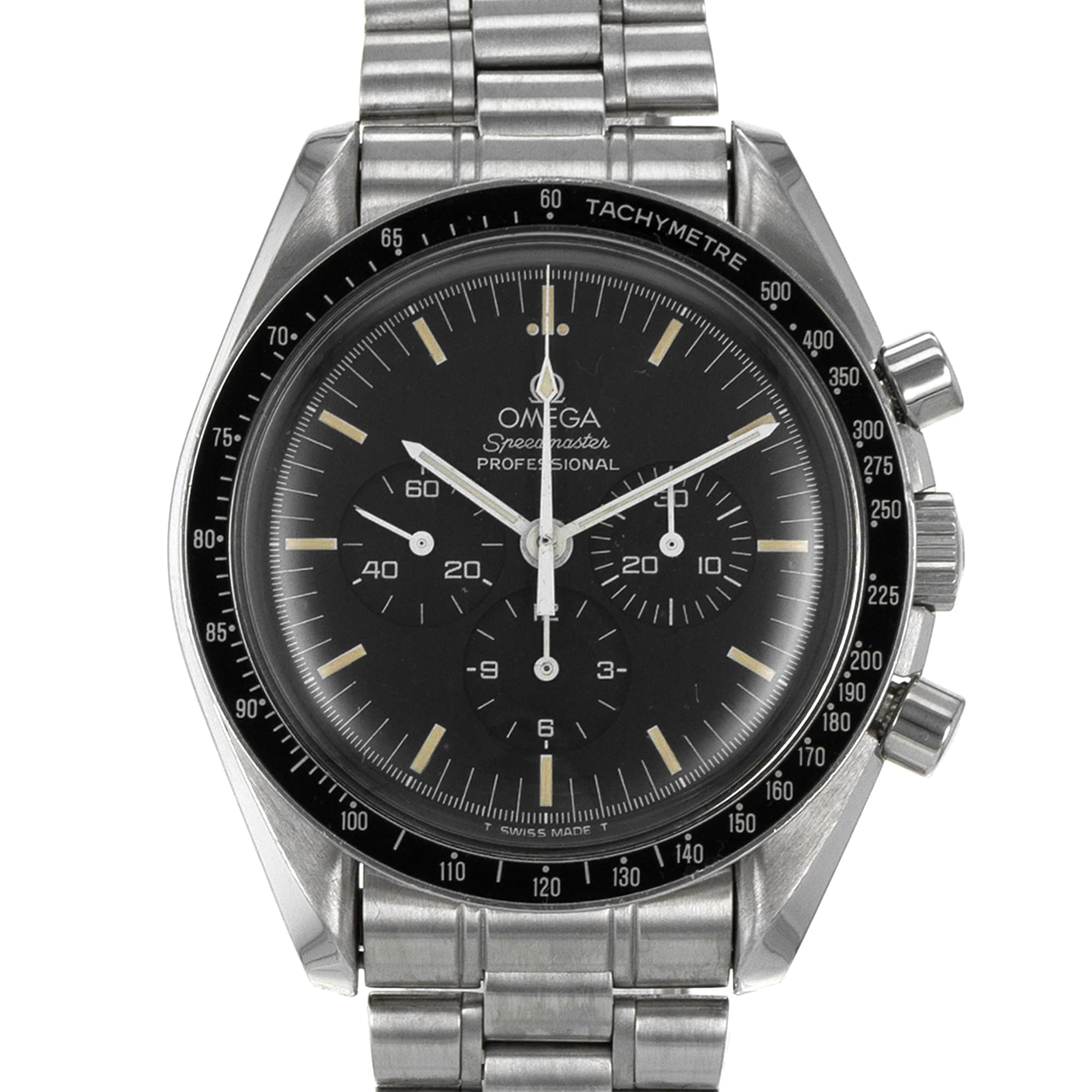Omega Speedmaster 3590.50 Chronograph Black Vintage Patina Steel Mens Watch