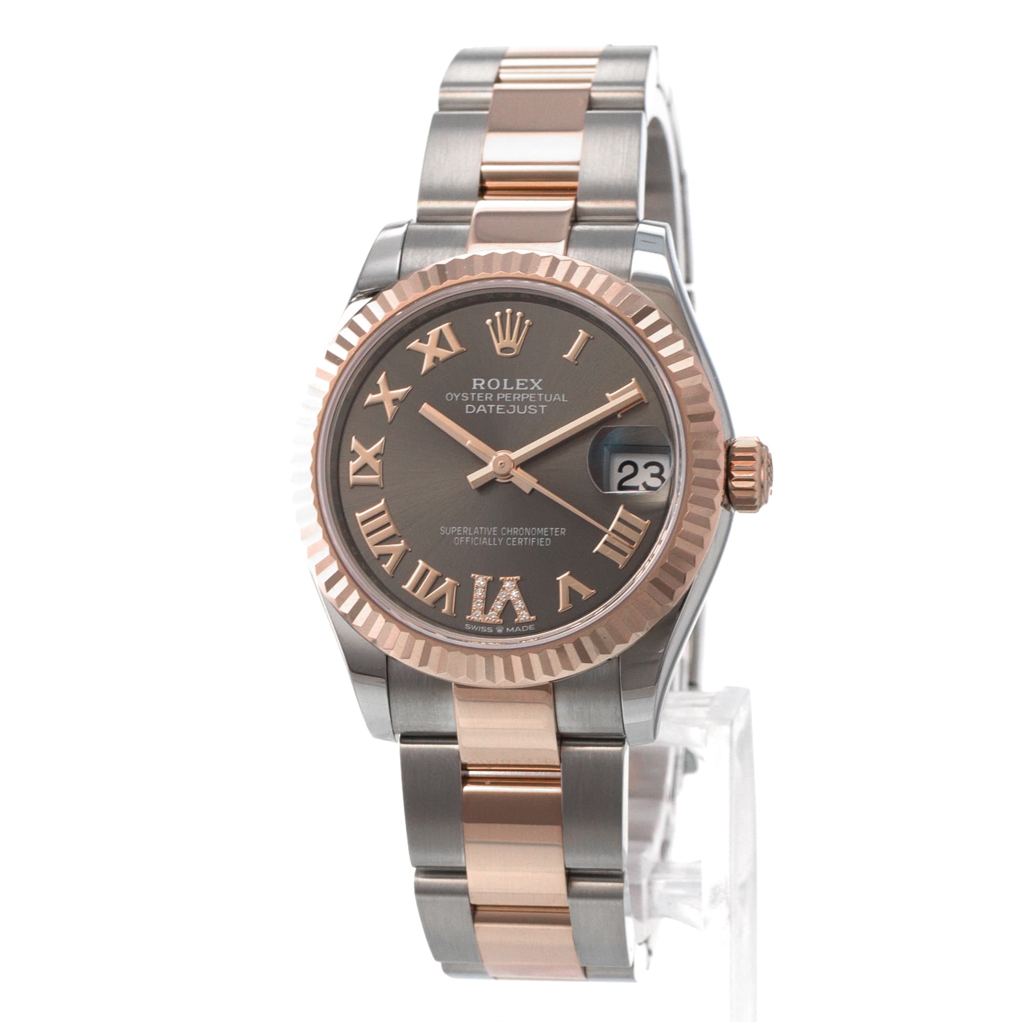 Rolex Datejust 31 278271 Factory Grey Rhodium Diamond Rose Gold Ladies Watch