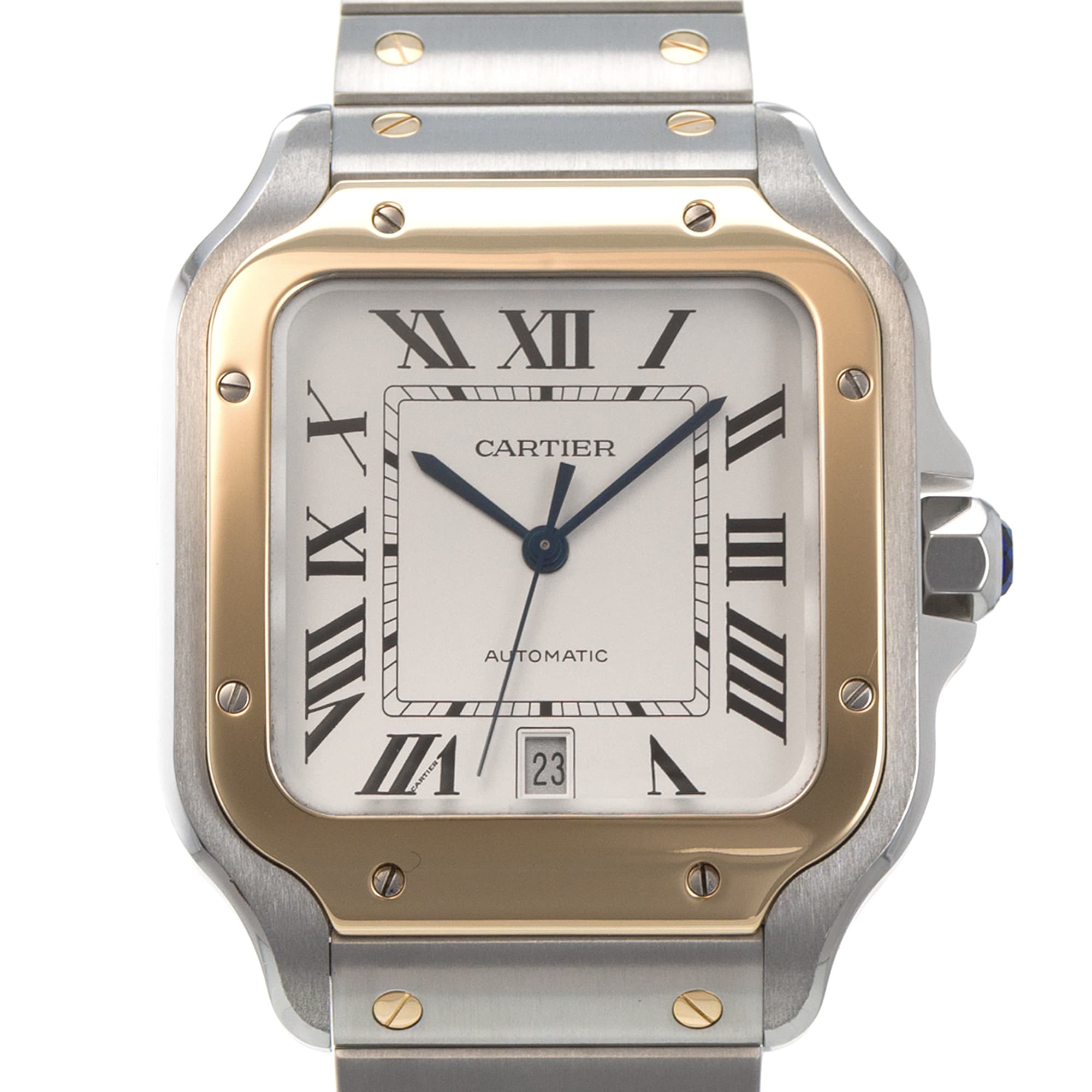 Cartier Santos W2SA0009 Two tone 18k Yellow Gold Automatic men's watch