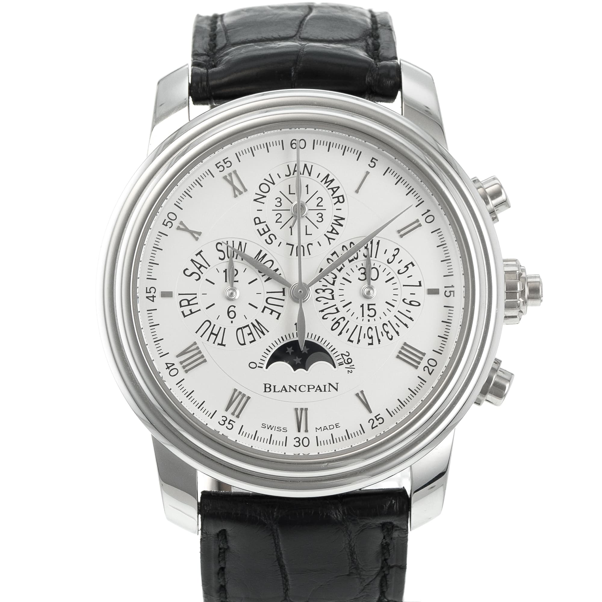 Blancpain Le Brassus 4286P-3442A 42mm Perpetual Calendar Platinum Nes Watch