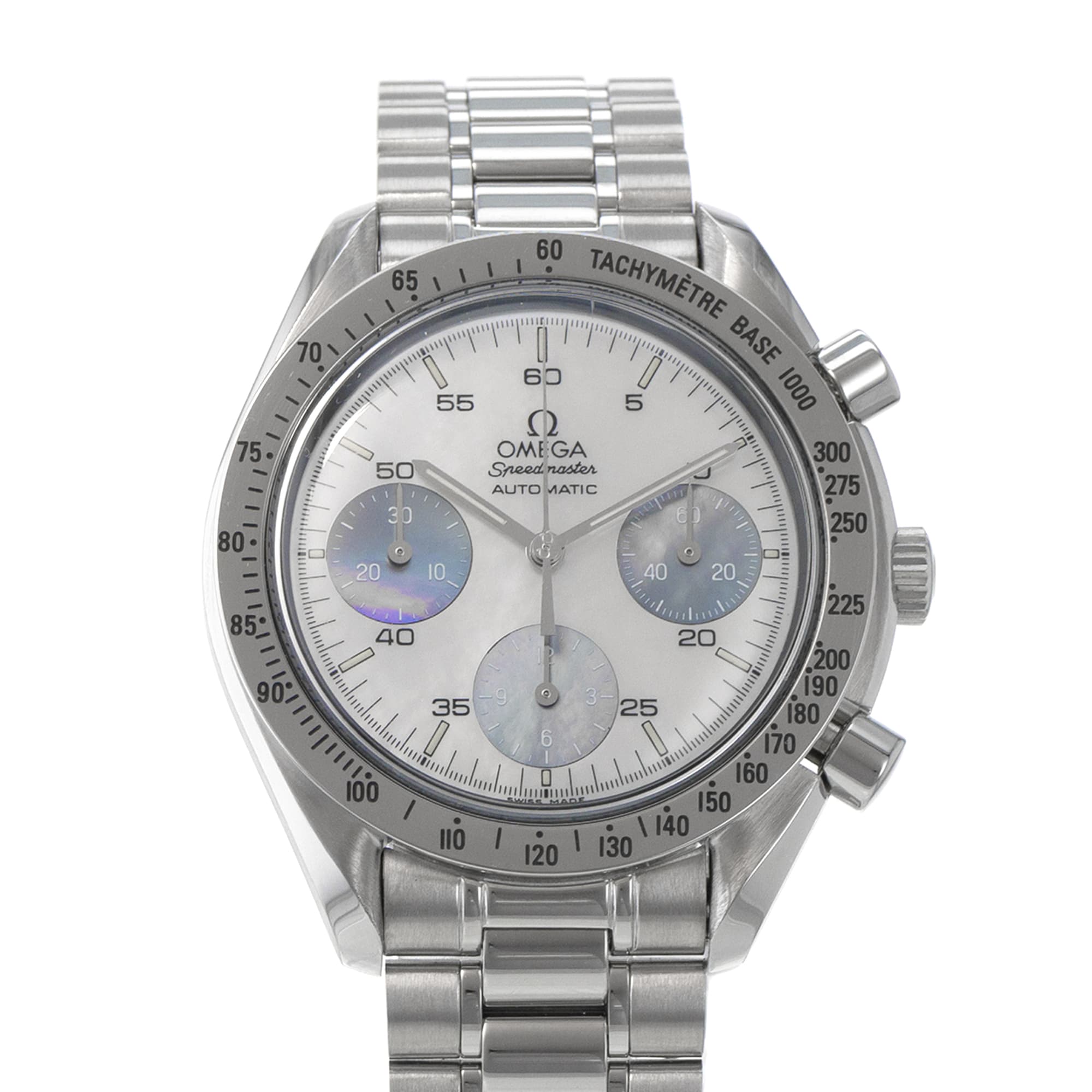 Omega Speedmaster 3502.74 Mother of Pearl Blue White Chronograph Mens Watch