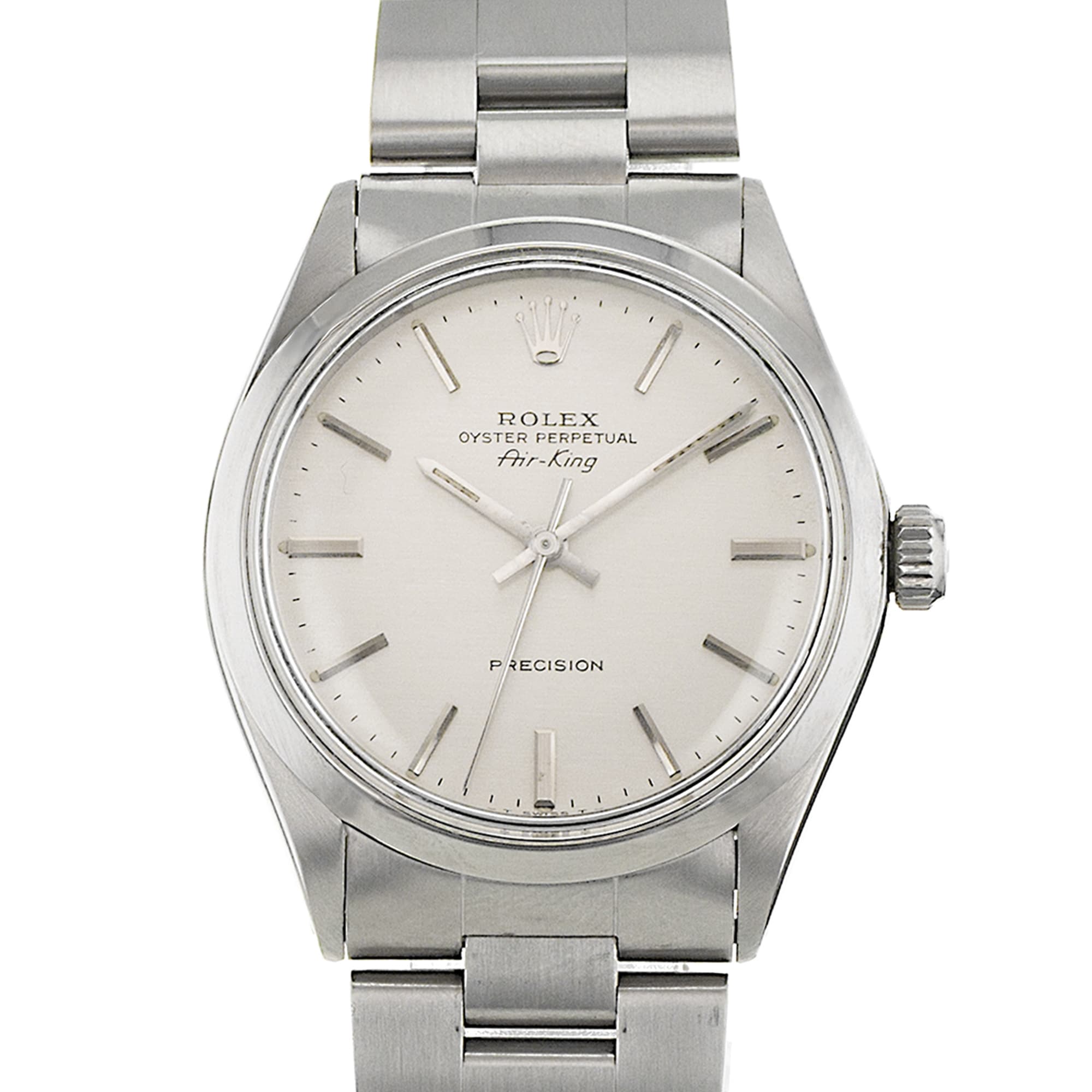 Rolex Air King 5500 34mm Vintage Precision Steel Automatic Mens Watch 1970