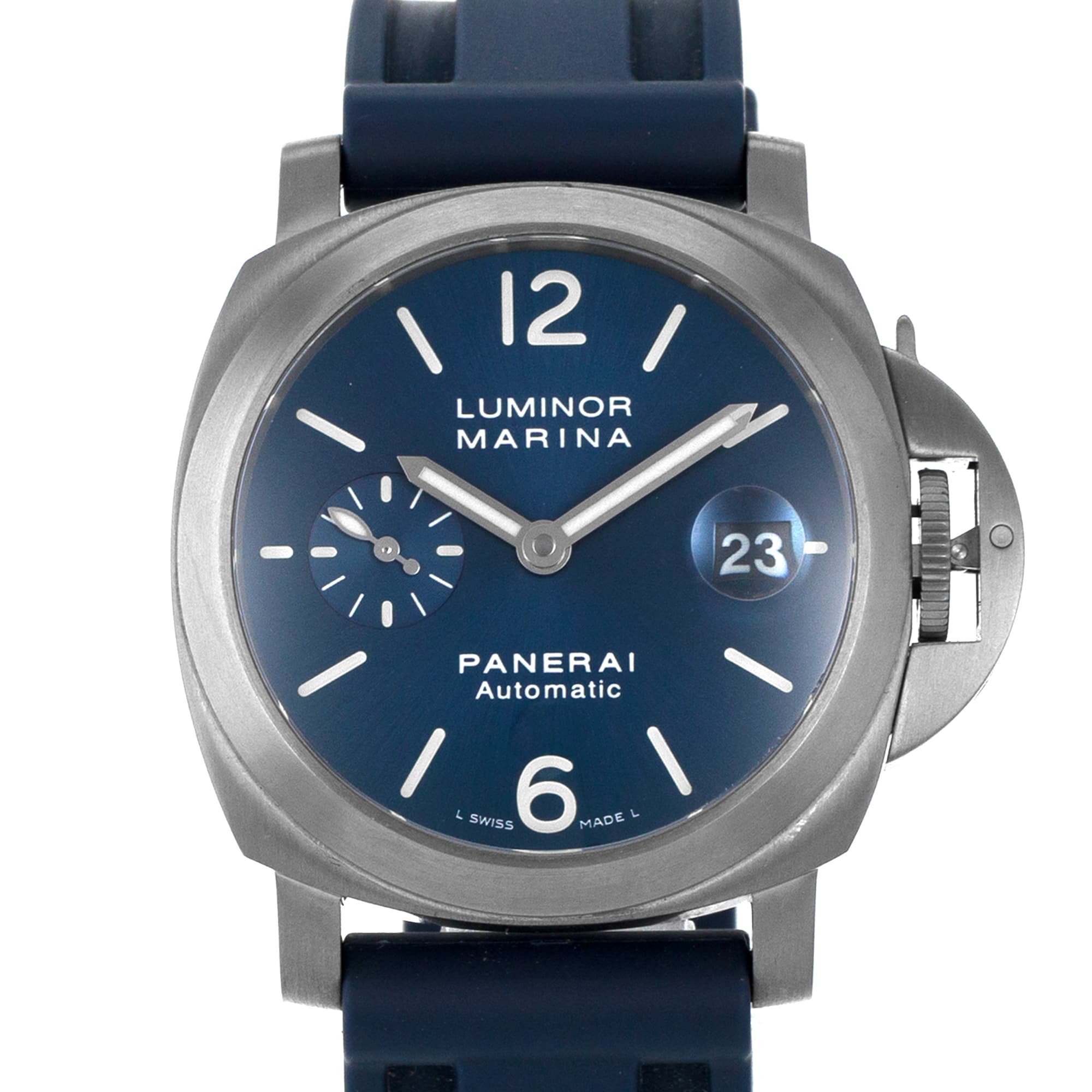 Panerai Luminor Marina PAM00282 40mm Blue Titanium Limited Automatic Mens Watch