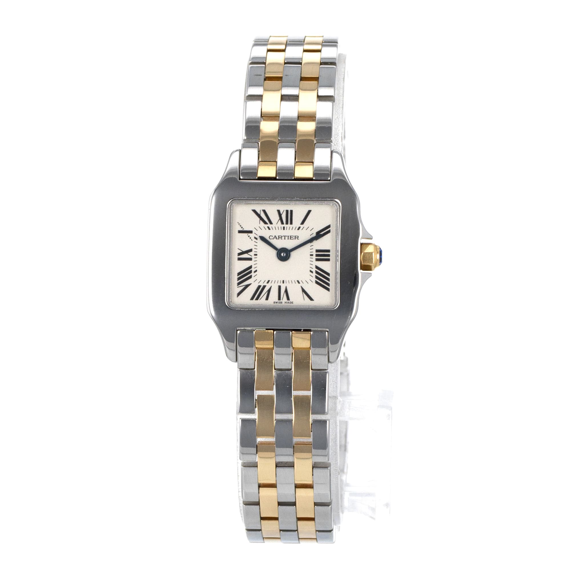 Cartier Demoiselle W25066Z6 2698 Silver Roman Steel Yellow Gold Ladies Watch