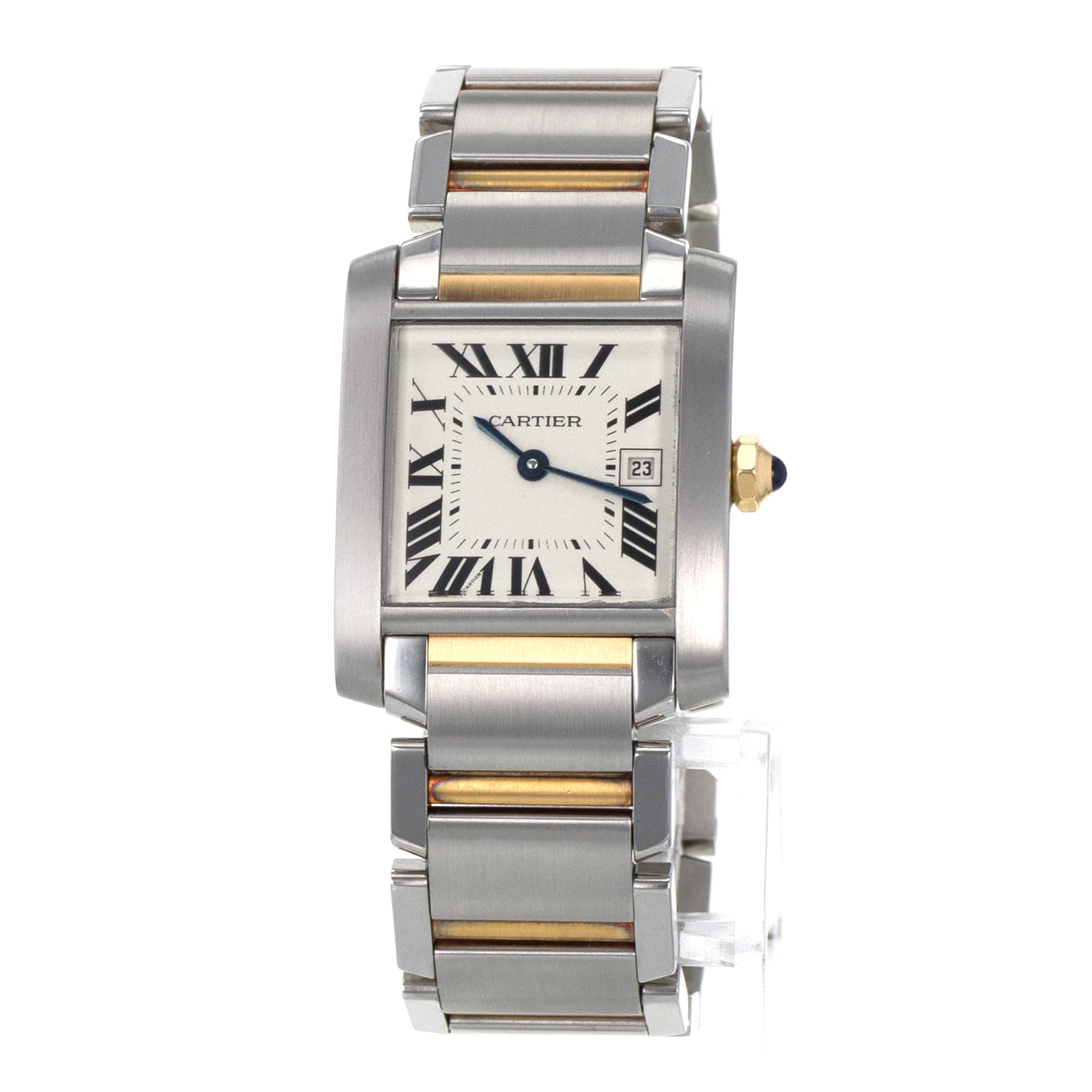 Cartier Tank Francaise W51012Q4 2465 25mm Medium Steel Yellow Gold Ladies Watch