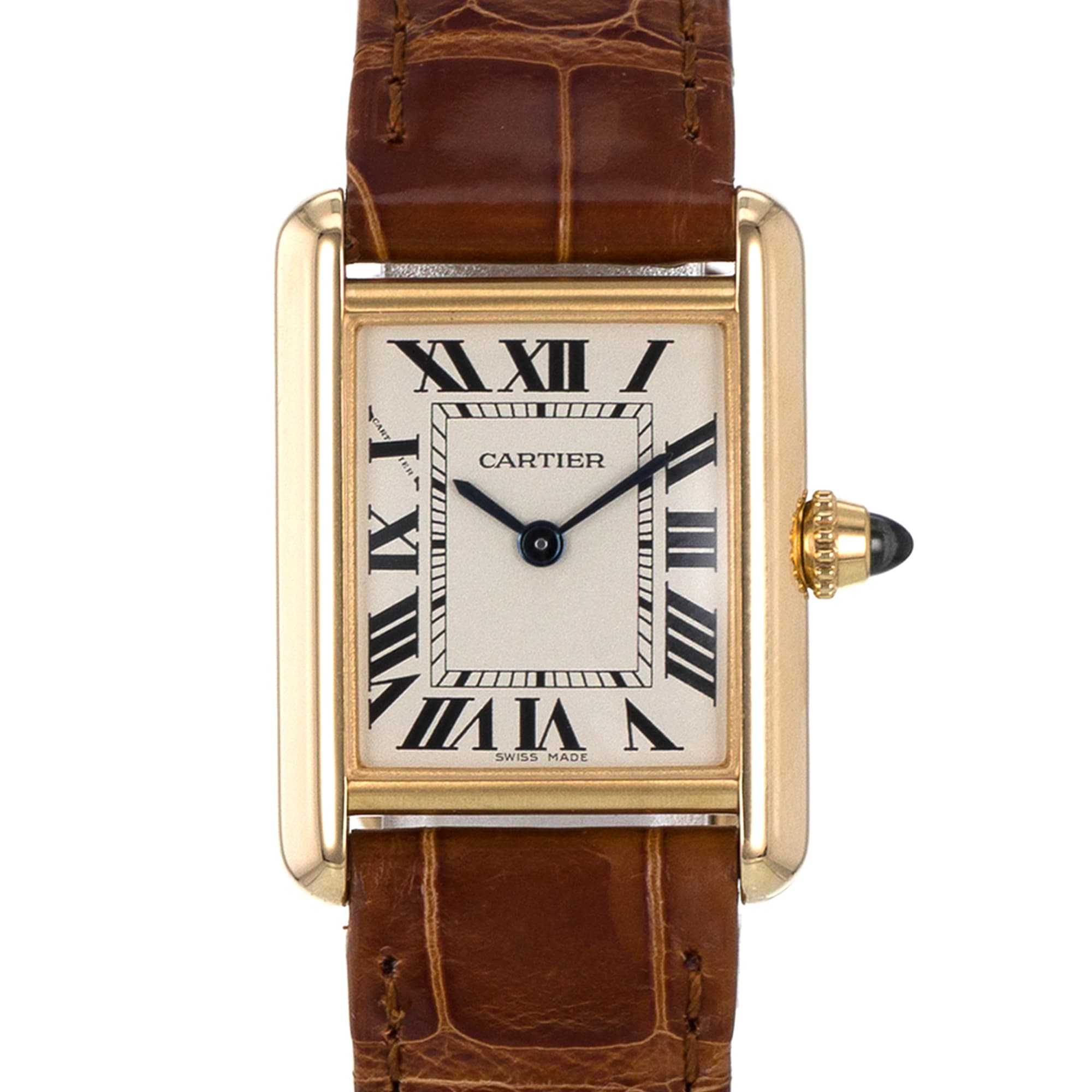 Cartier Tank Louis W1529856 2442 29mm Roman Yellow Gold Quartz Ladies Watch