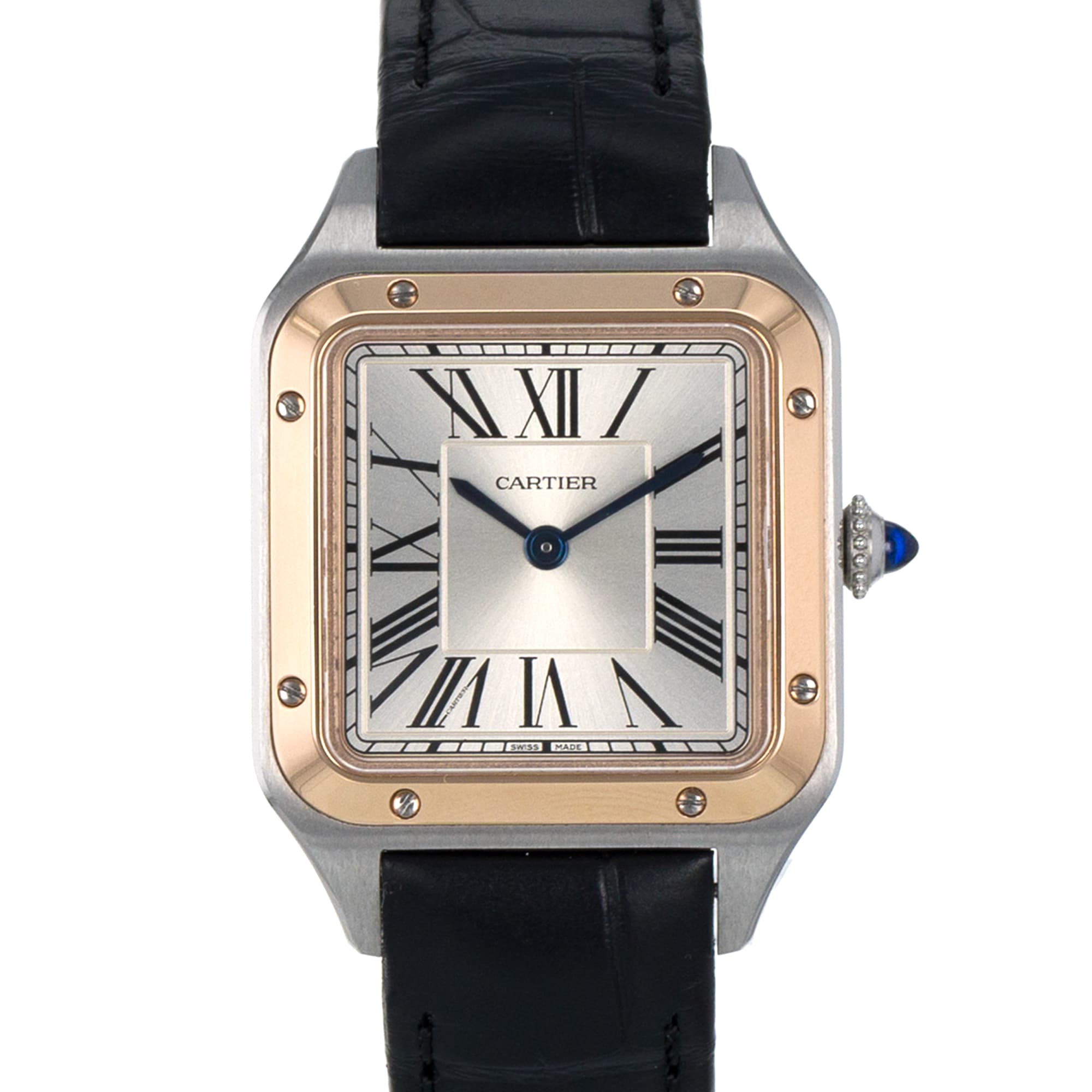 Cartier Santos Dumont W2SA0012 4242 27mm Small Rose Gold Quartz Ladies Watch