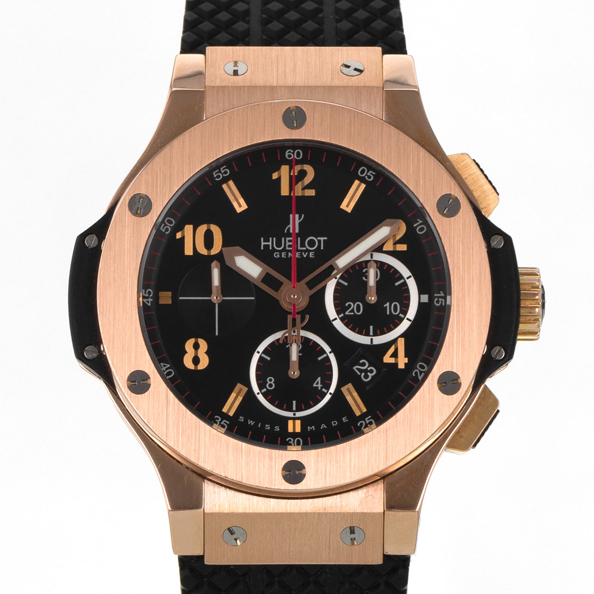 Hublot Big Bang 301.PX.130.RX 44mm Black 18k Rose Gold Chronograph Mens Watch