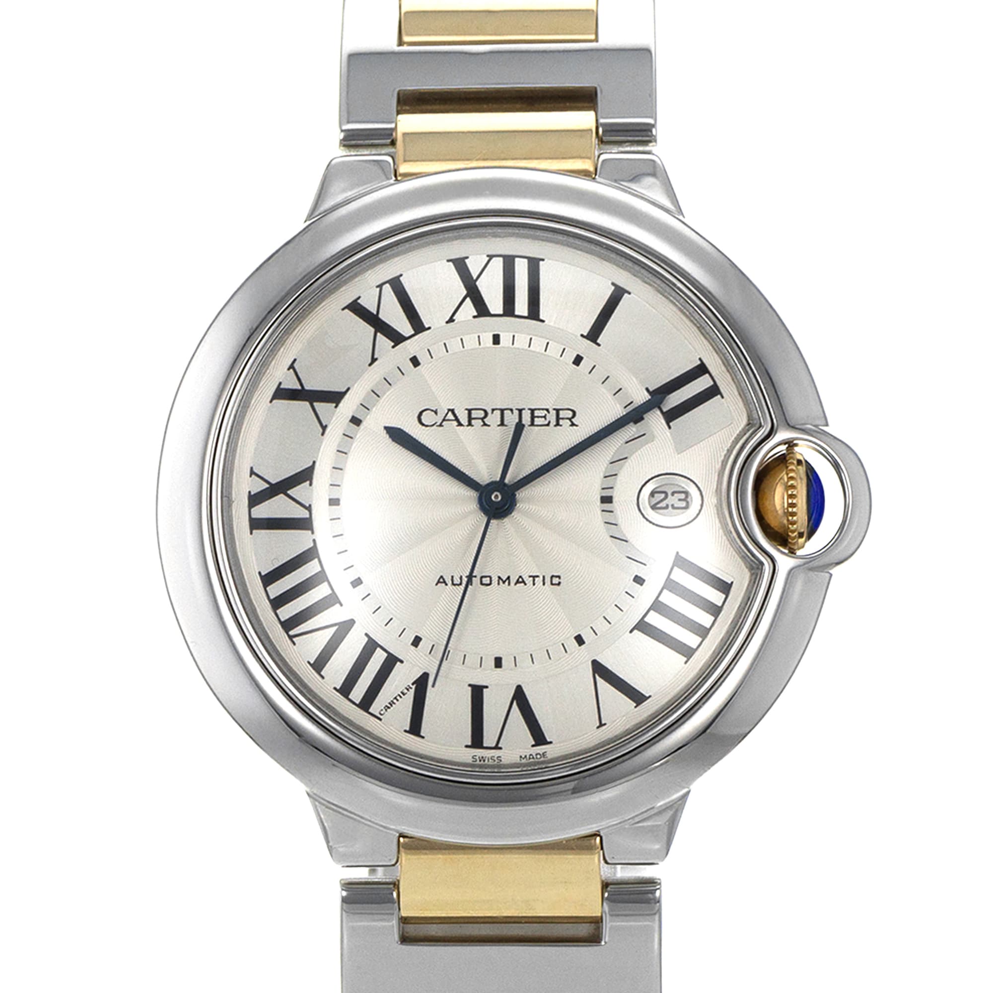 Cartier Ballon Bleu 42mm W69009Z3 3001 Steel Yellow Gold Automatic Mens Watch