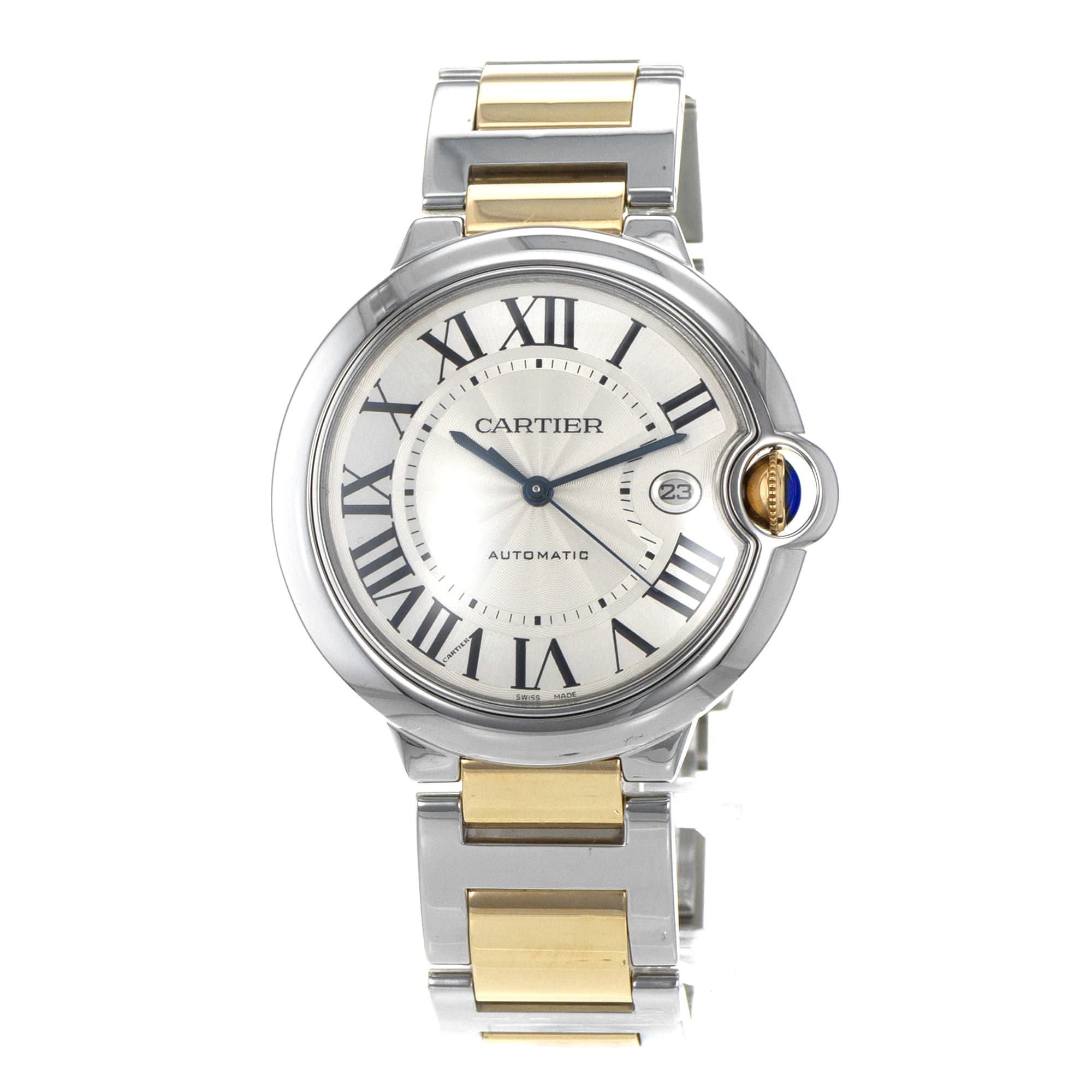 Cartier Ballon Bleu 42mm W69009Z3 3001 Steel Yellow Gold Automatic Mens Watch