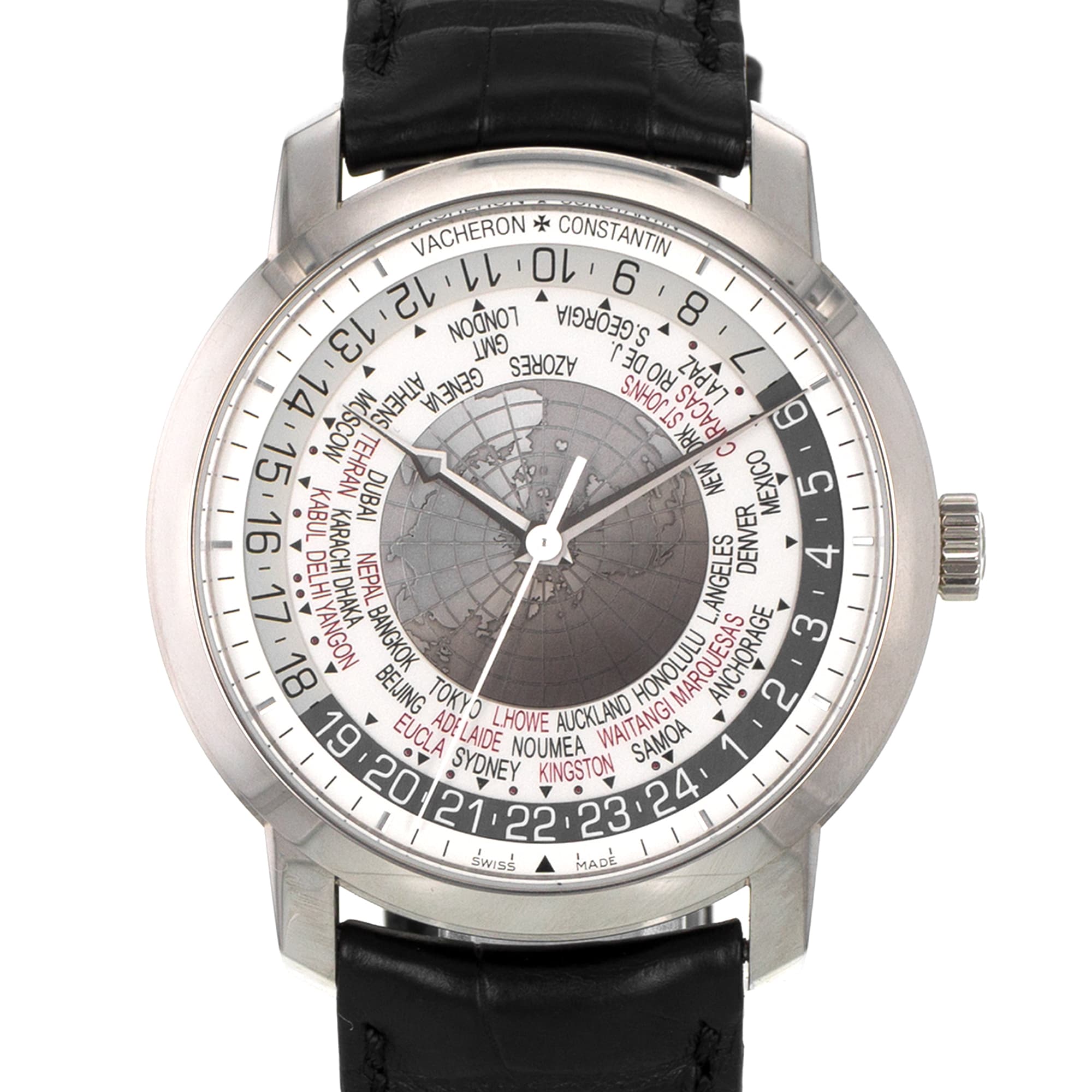 Vacheron Constantin Patrimony 86060/00G-8982 42mm World Time White Gold Watch