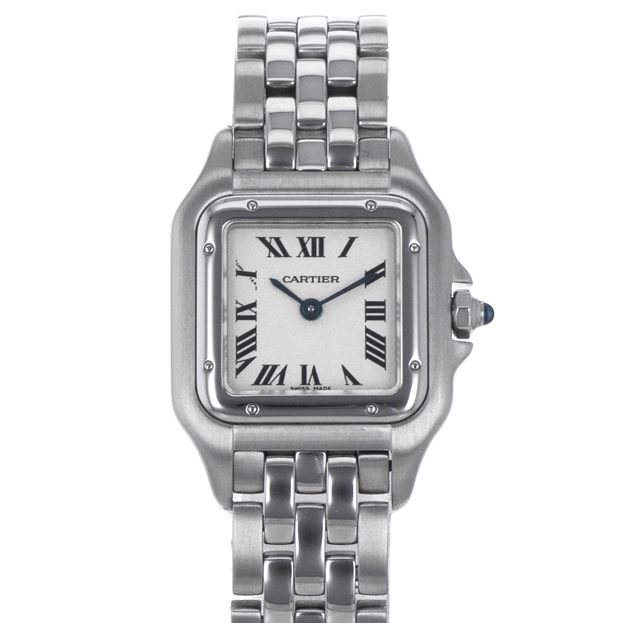 Cartier Panthere W25033P5 Small 22mm Silver Roman Steel Quartz Ladies Watch