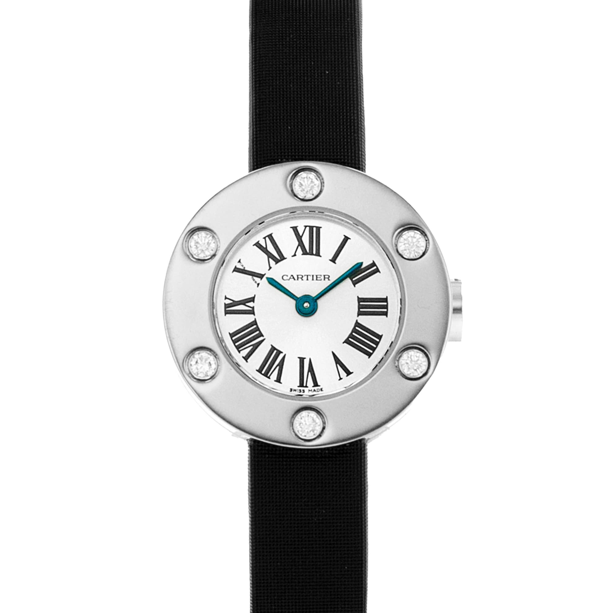 Cartier Love WE800231 2974 23mm Silver Roman 18k White Gold Quartz Ladies Watch