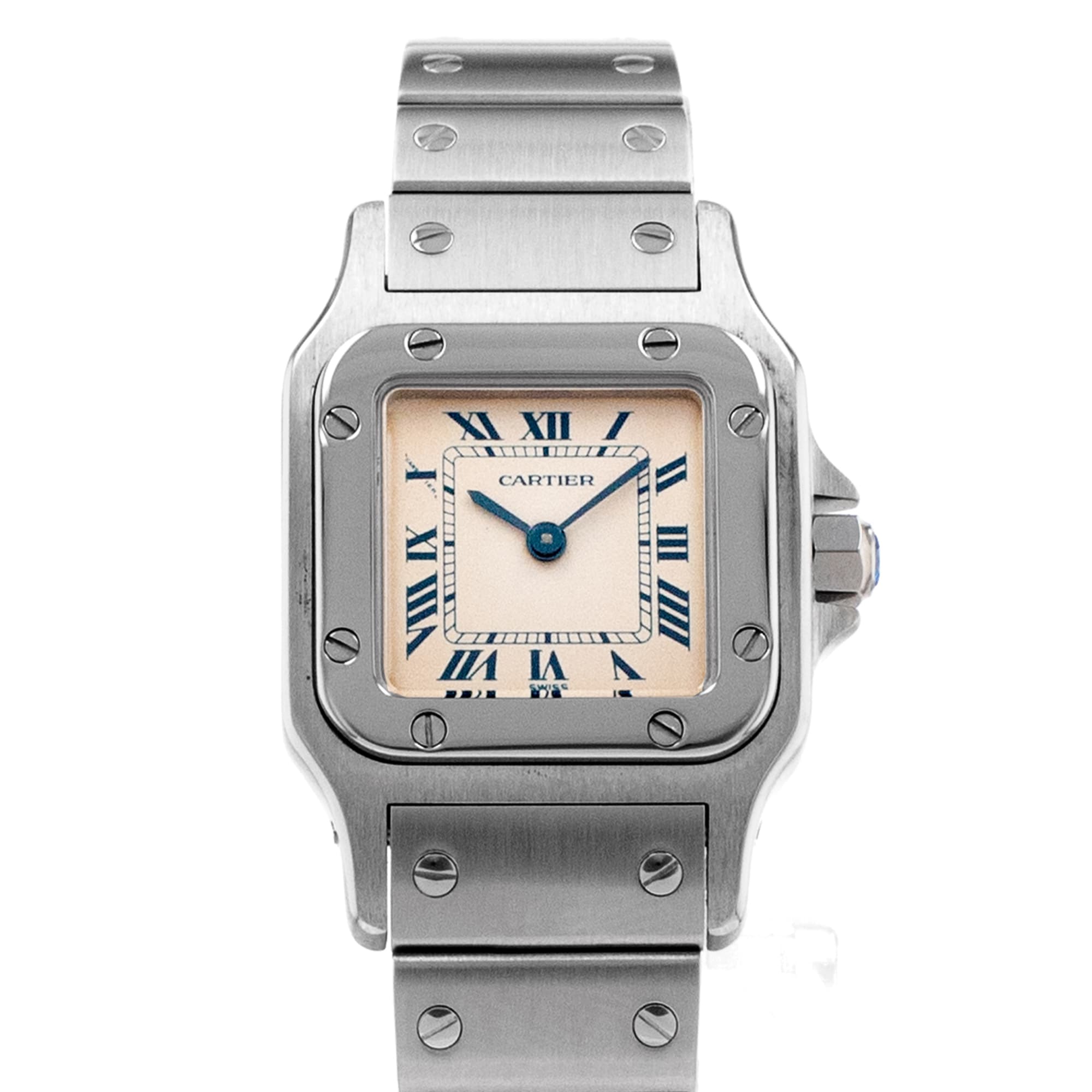 Cartier Galbee W20017D6 1565 24mm Champagne Roman Steel Quartz Ladies Watch