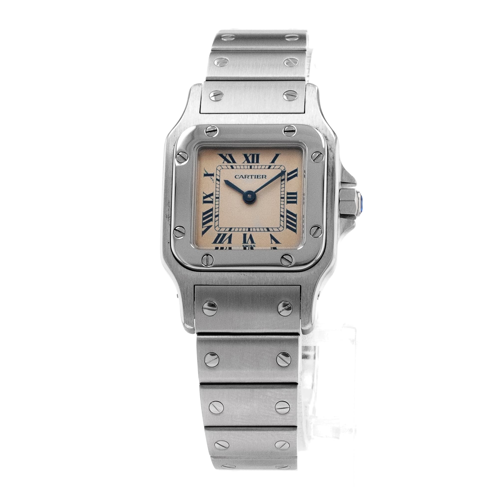 Cartier Galbee W20017D6 1565 24mm Champagne Roman Steel Quartz Ladies Watch