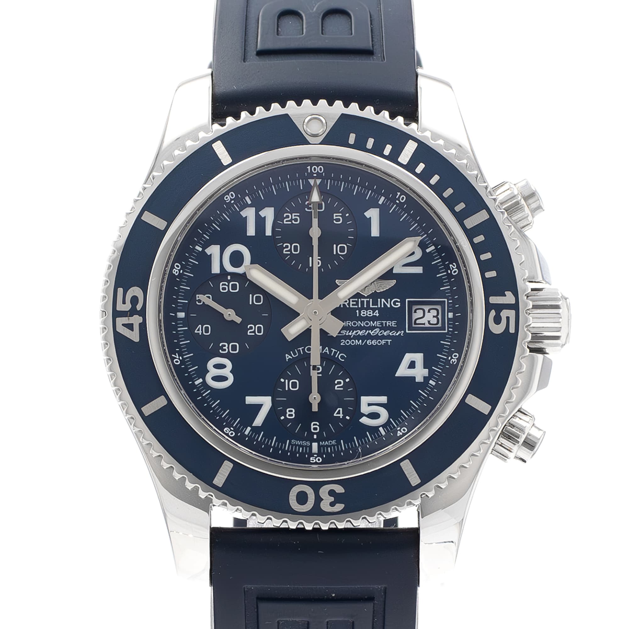 Breitling Superocean A13311 42mm Blue Chronograph Steel Mens Watch 2017
