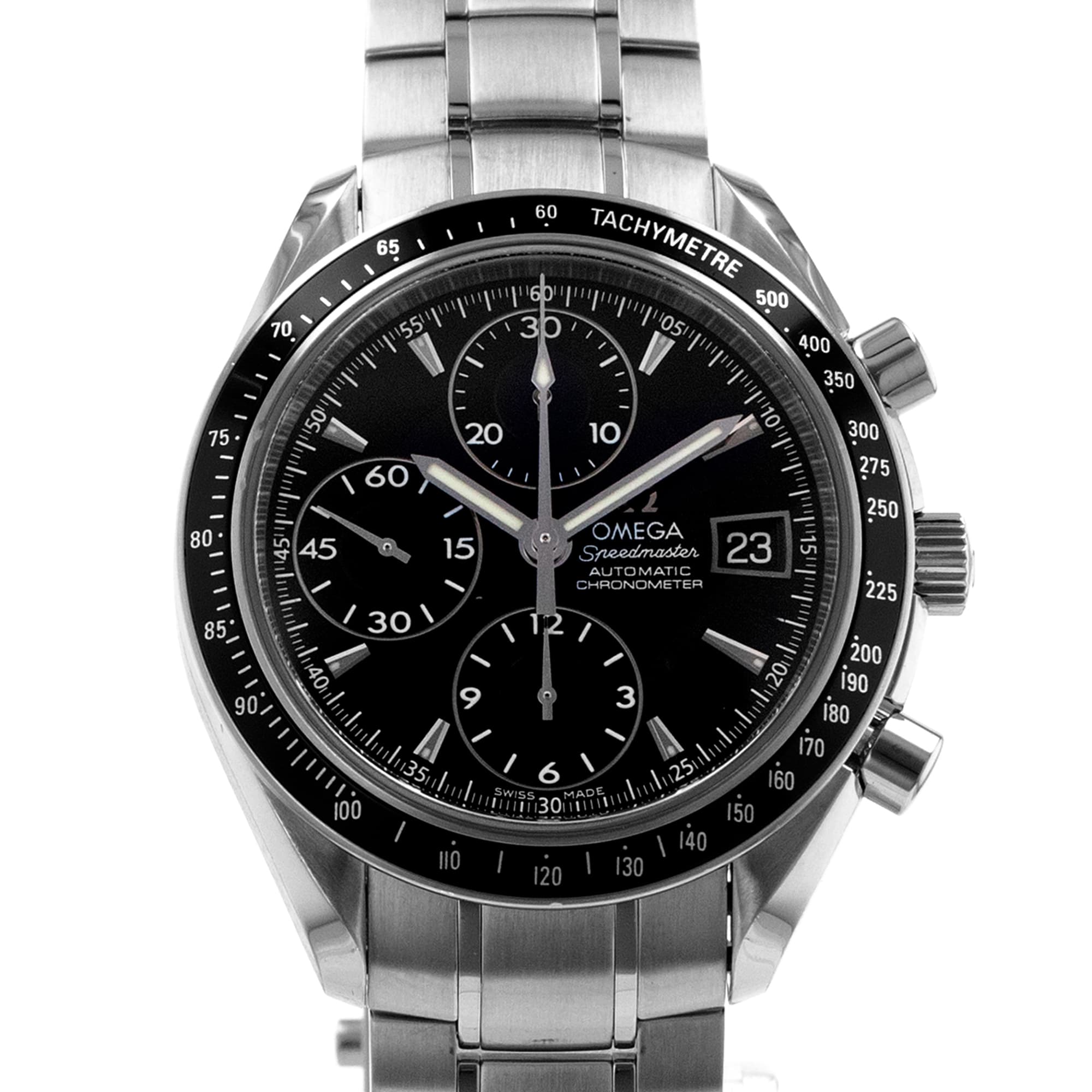 Omega Speedmaster Date 3210.50.00 40mm Black Index Chronograph Mens Watch 2011