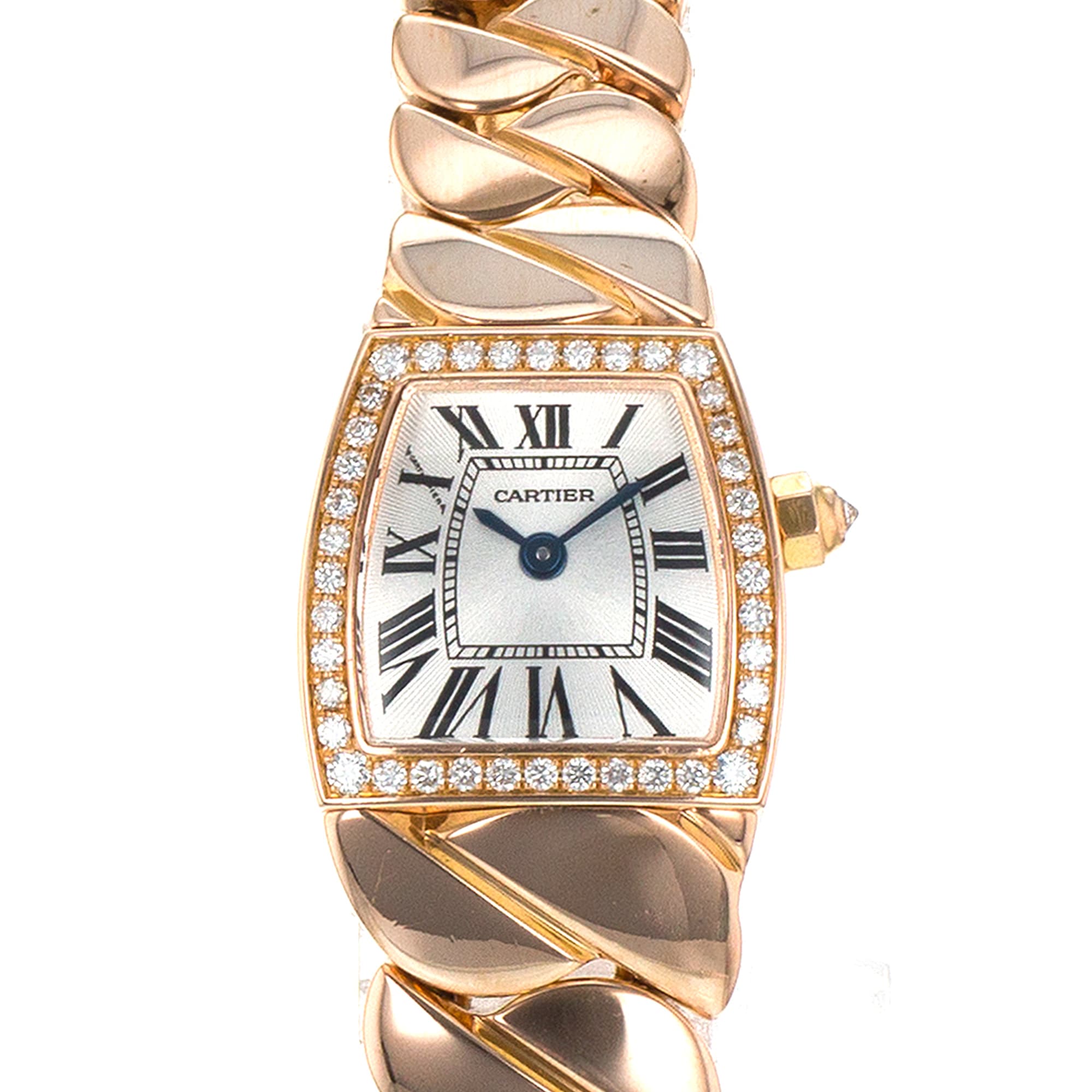 Cartier La Dona de Cartier WE60086I Mini 18mm Factory Diamonds Rose Gold Watch