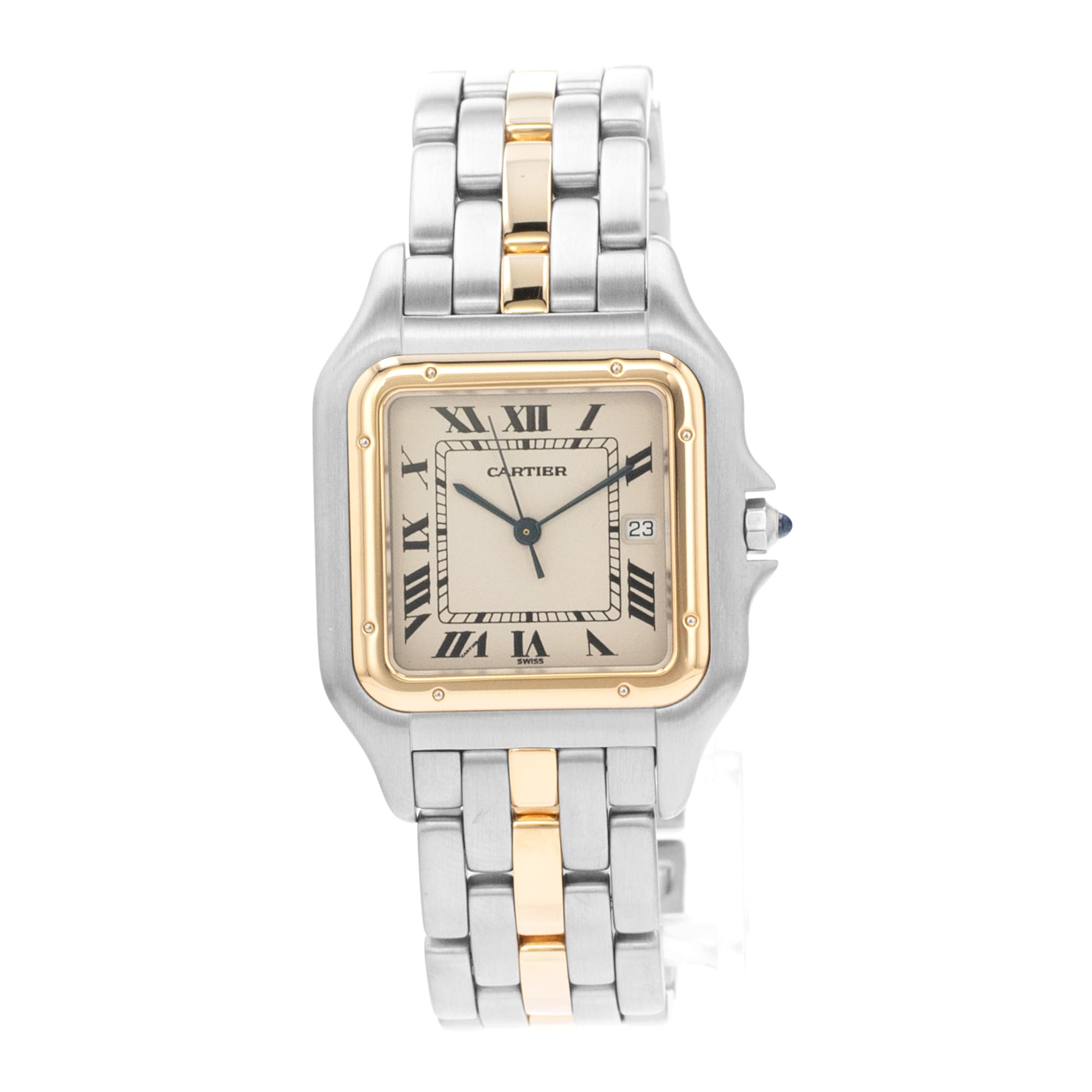 Cartier Panthere W25021B5 187957 Champagne Single Row Yellow Gold Ladies Watch