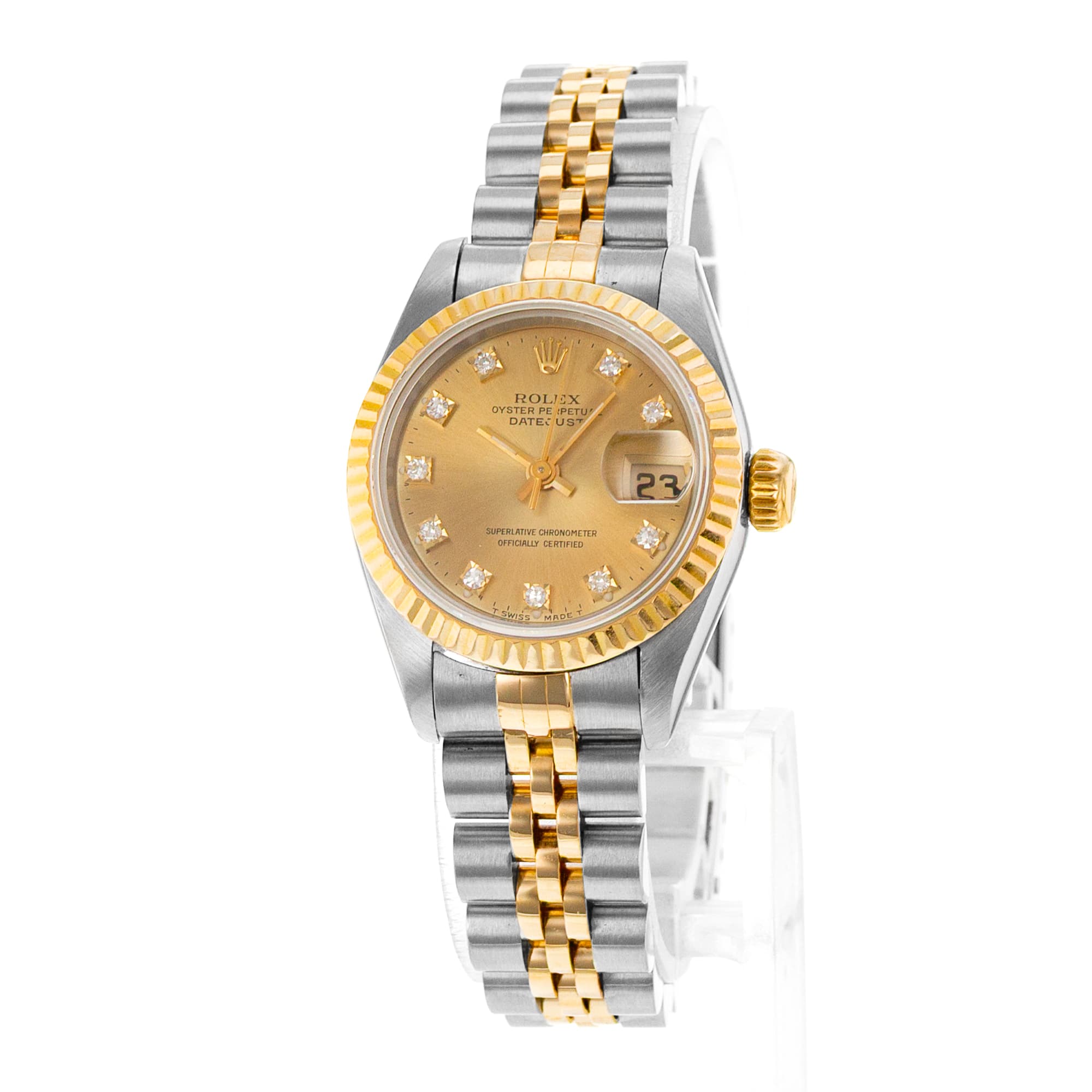 Rolex Datejust 26 69173 Factory Diamond Steel Yellow Gold Jubilee Ladies Watch