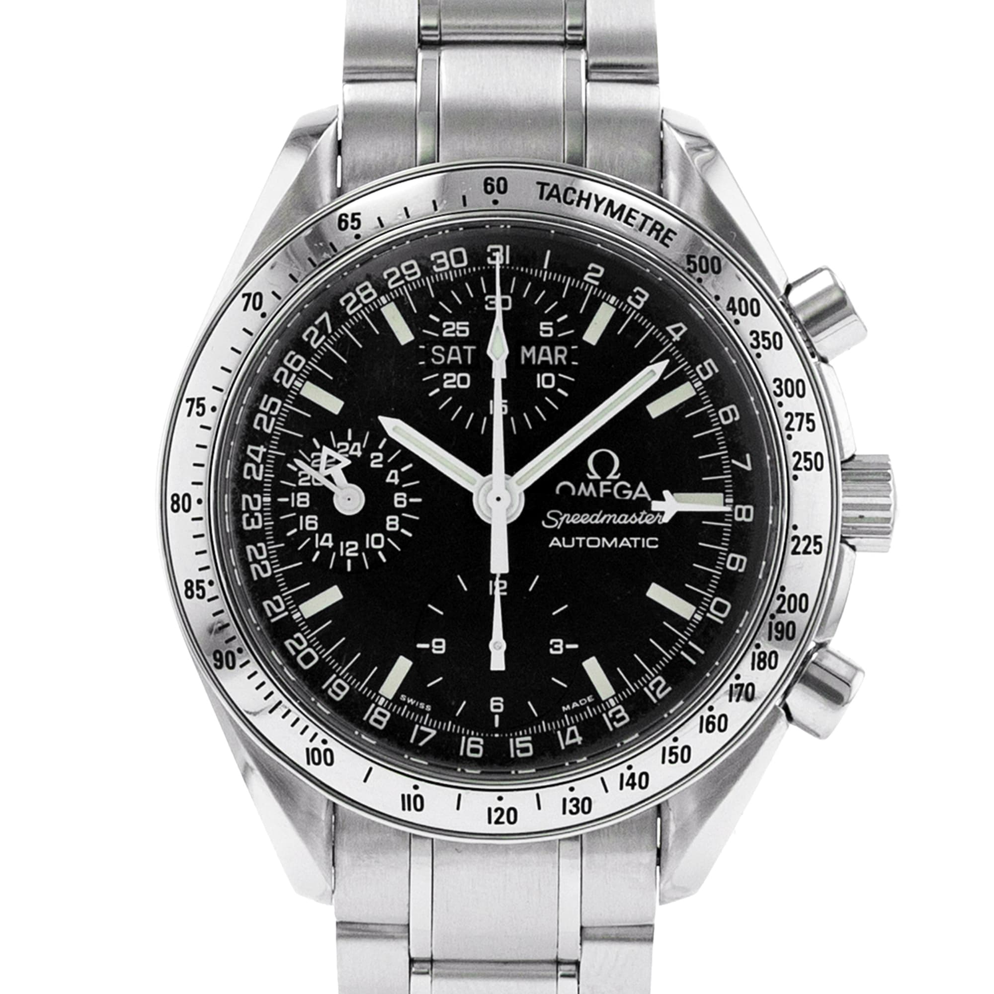 Omega Speedmaster Day Date 3520.50.00 39mm Black Chronograph Mens Watch 2000