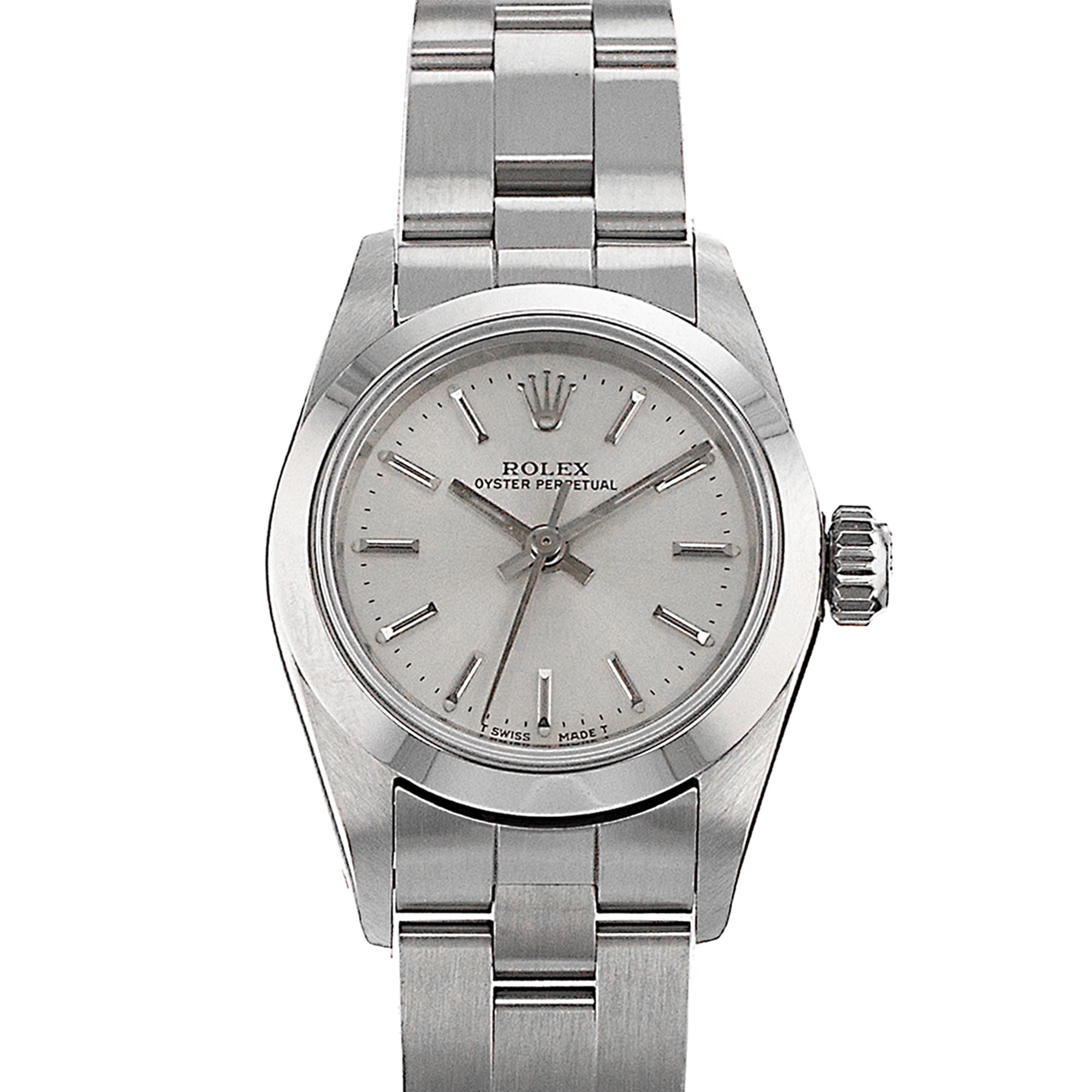Rolex Oyster Perpetual 67180 24mm Silver Index Steel Oyster Ladies Watch 1987