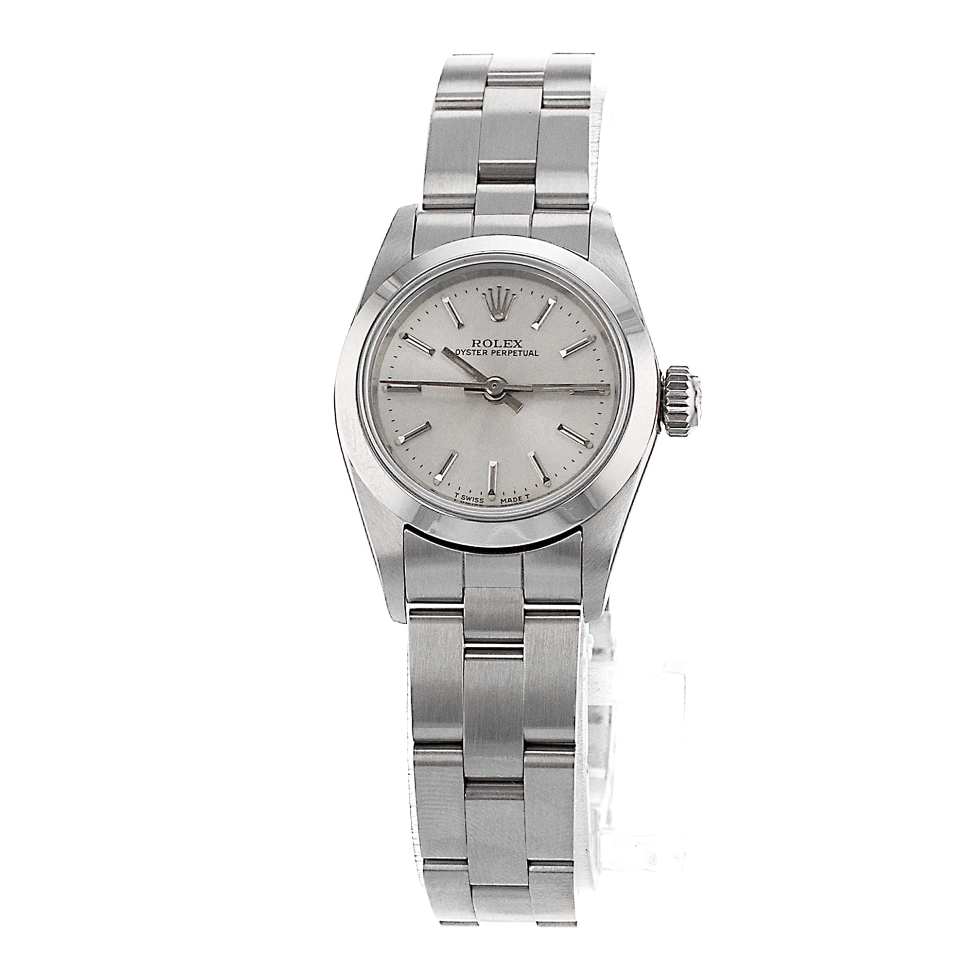 Rolex Oyster Perpetual 67180 24mm Silver Index Steel Oyster Ladies Watch 1987