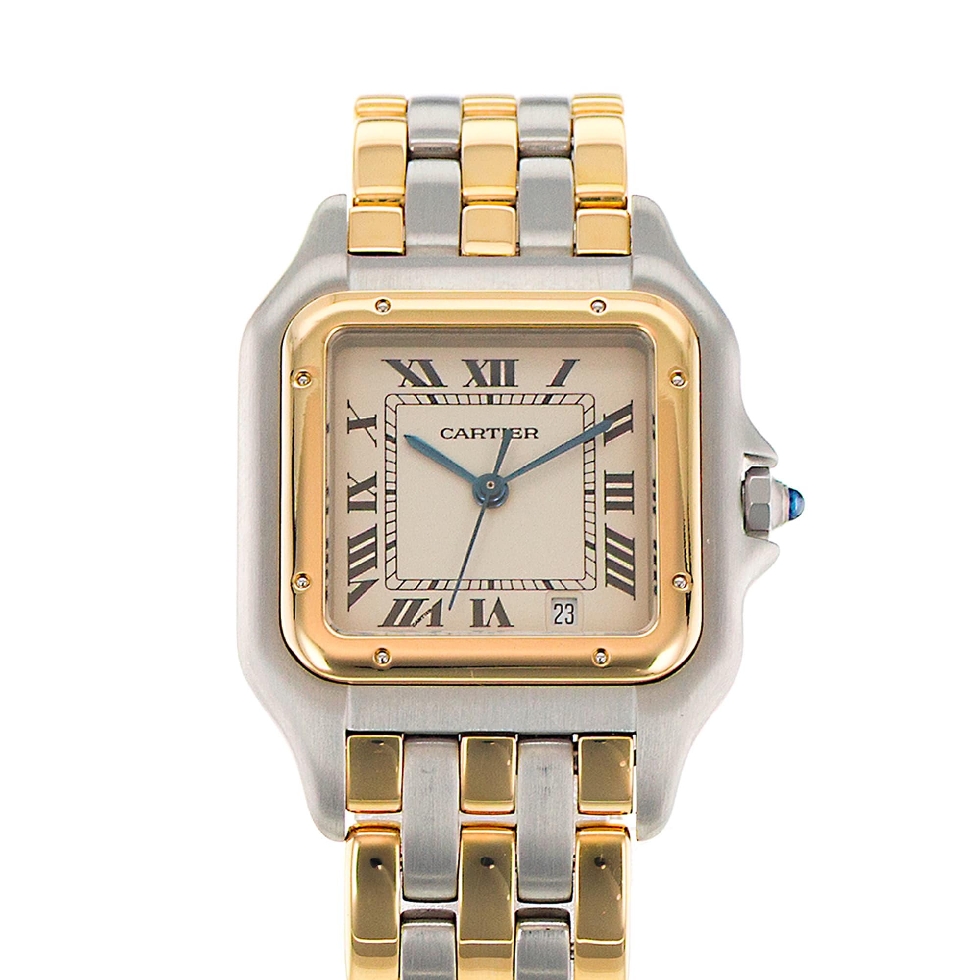 Cartier Panthere W25028B6 187949 27mm Large Steel Yellow Gold Ladies Watch
