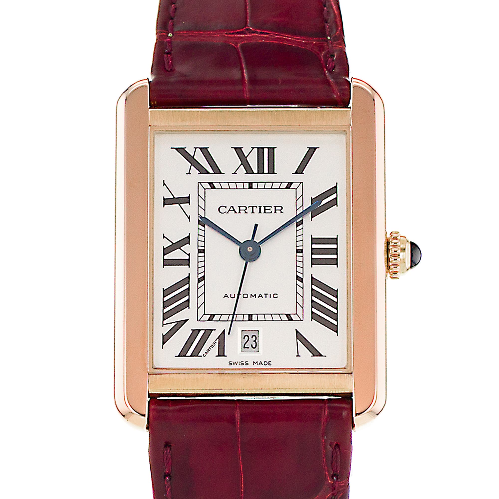 Cartier Tank XL W5200026 3799 31mm Roman Rose Gold Automatic Mens Watch 2015