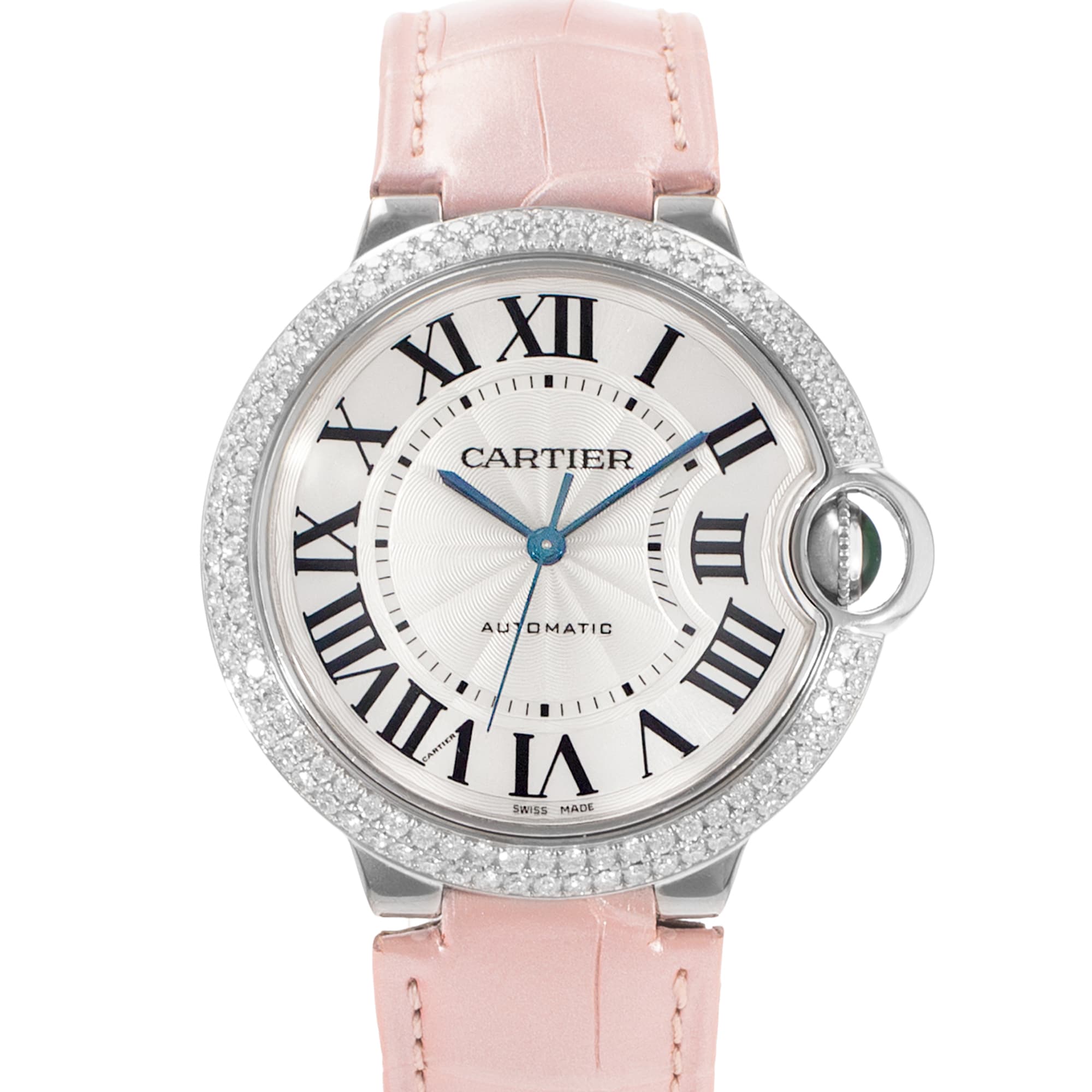 Cartier Ballon Bleu 36mm WE9006Z3 3004 Factory Diamond White Gold Ladies Watch