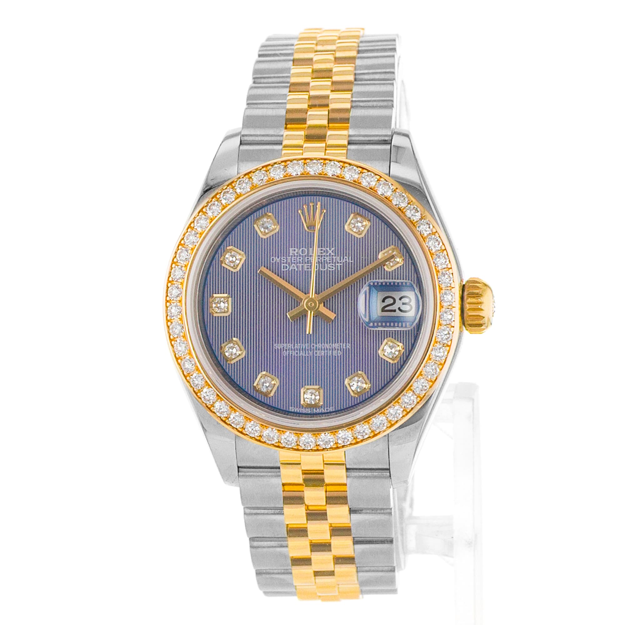 Rolex Lady-Datejust 279383RBR Lavender Diamond Steel Yellow Gold Ladies Watch