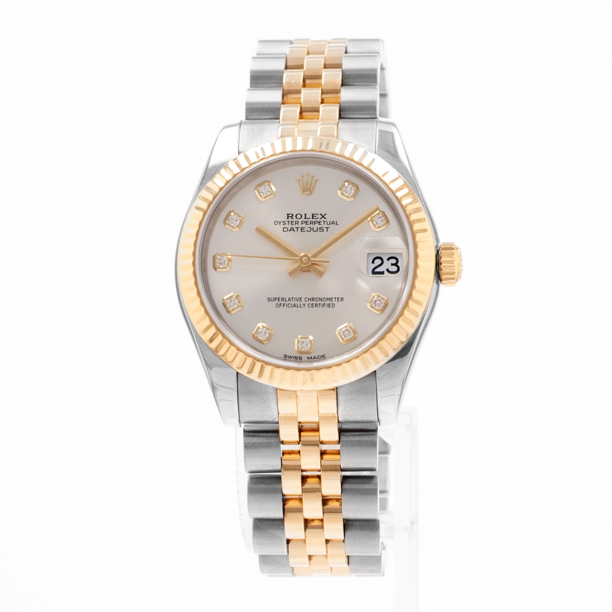 Rolex Datejust 31 178273 Factory Diamond Steel Yellow Gold Ladies Watch 2015
