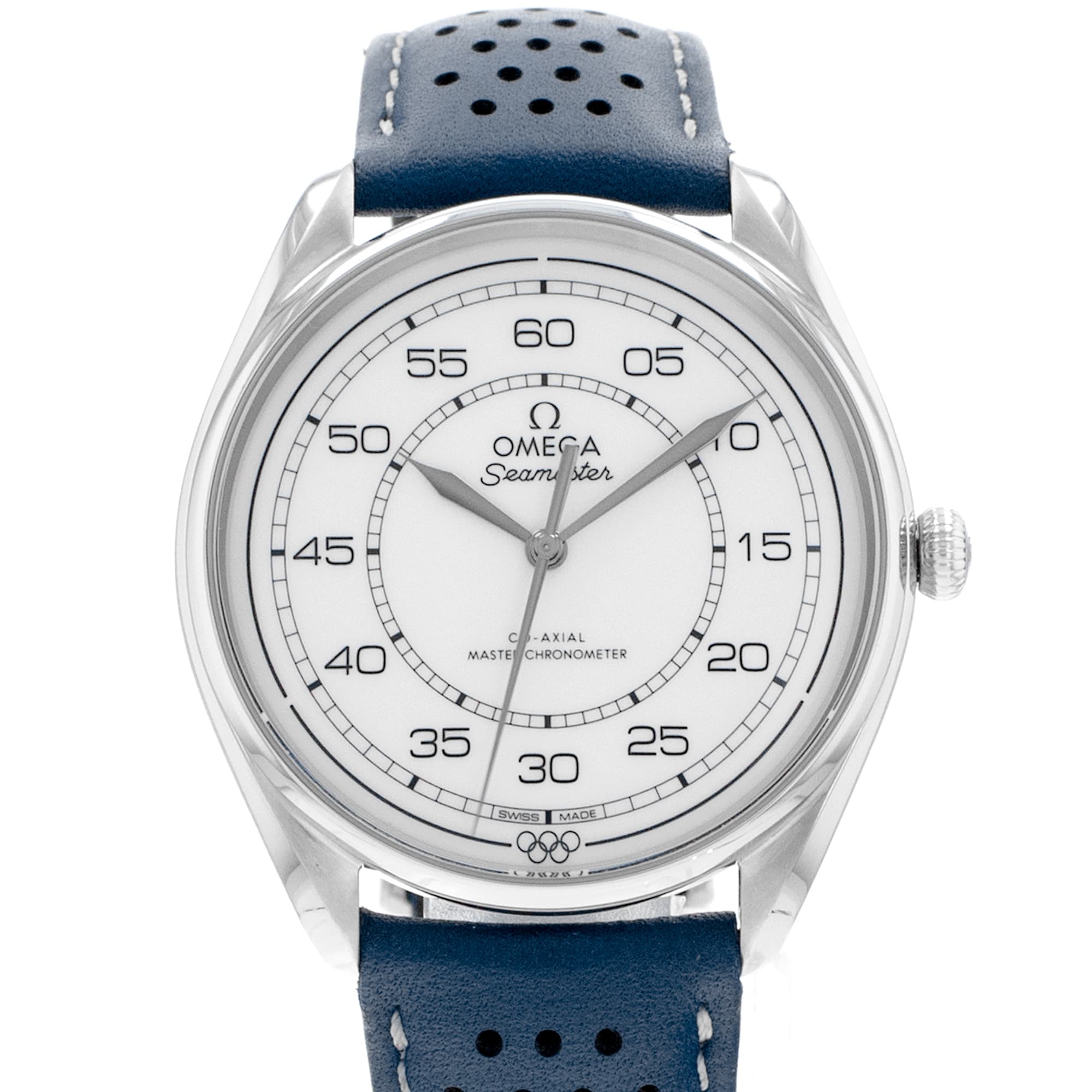 Omega Seamaster 522.32.40.20.04 39mm Olympic Blue Strap Mens Watch