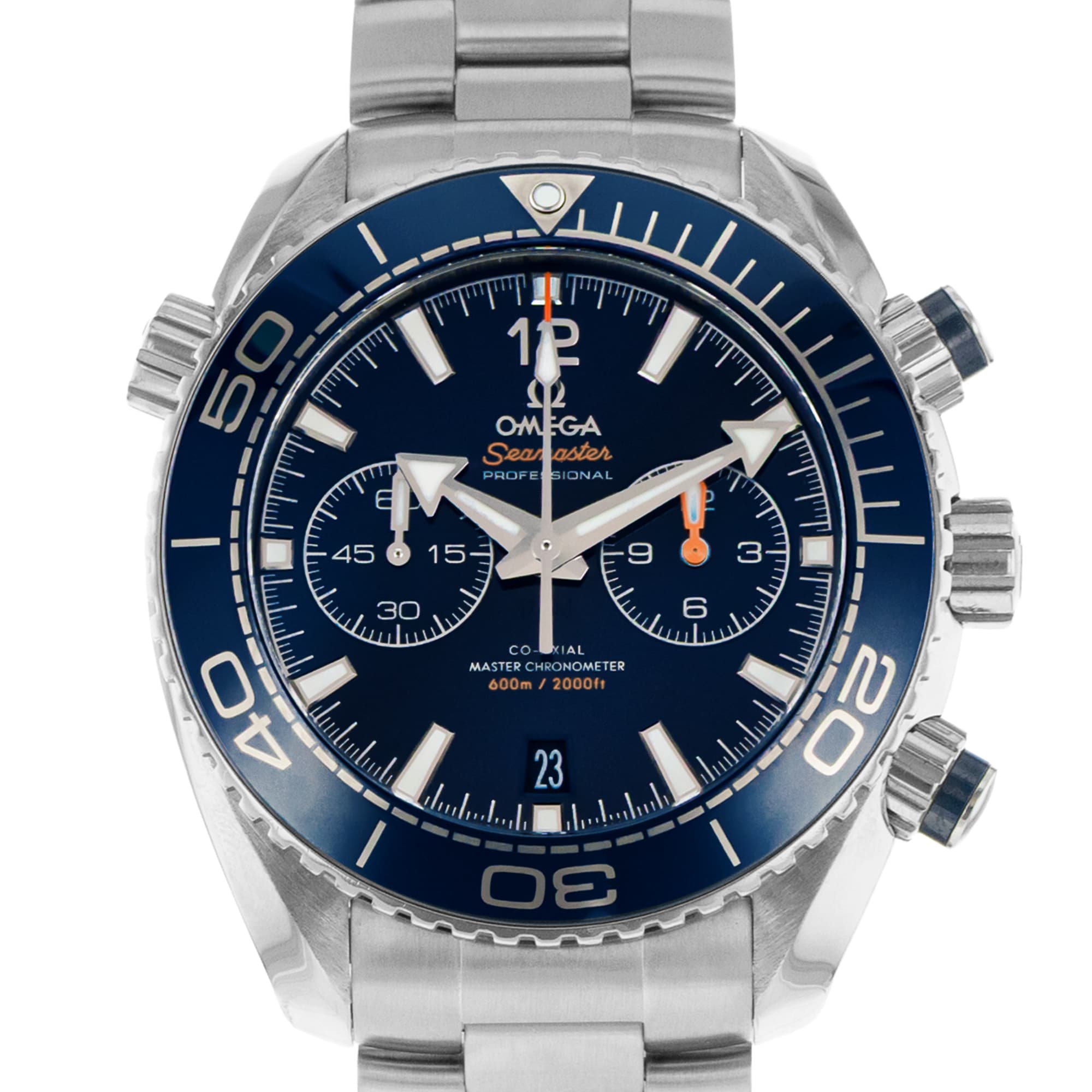 Omega Seamaster 215.30.46.51.03.001 45mm Blue Ceramic Steel Chronograph 2018