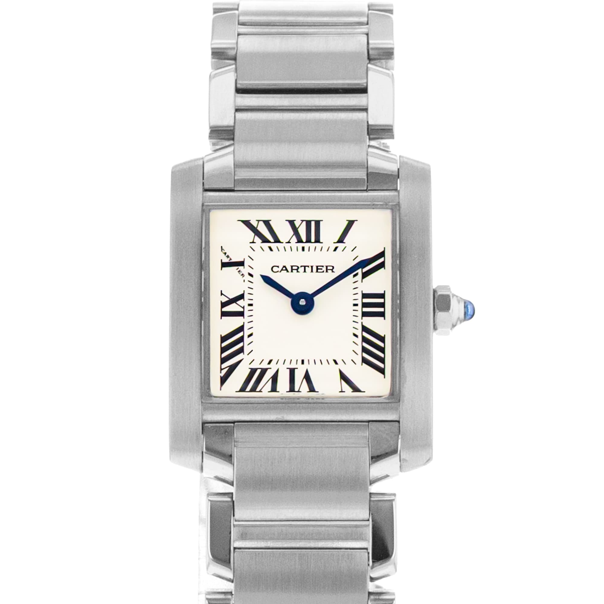 Cartier Tank Francaise W51008Q3 2384 20mm Silver Roman Steel Ladies Watch 2000