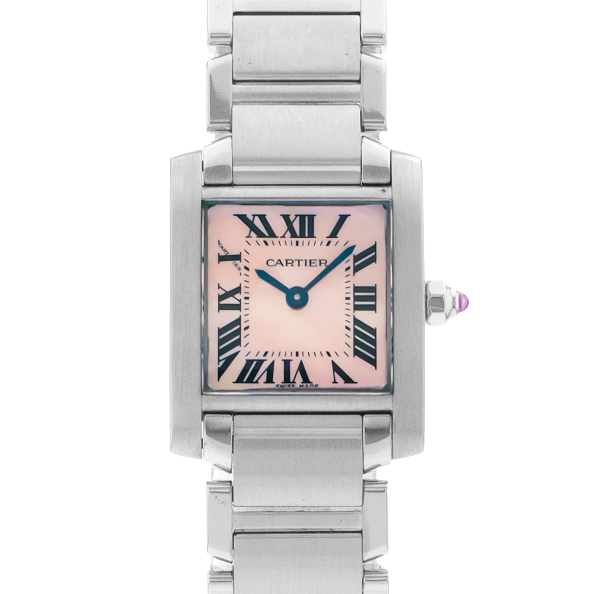 Cartier Tank Francaise W51028Q3 2384 20mm Pink Mother of Pearl Ladies Watch