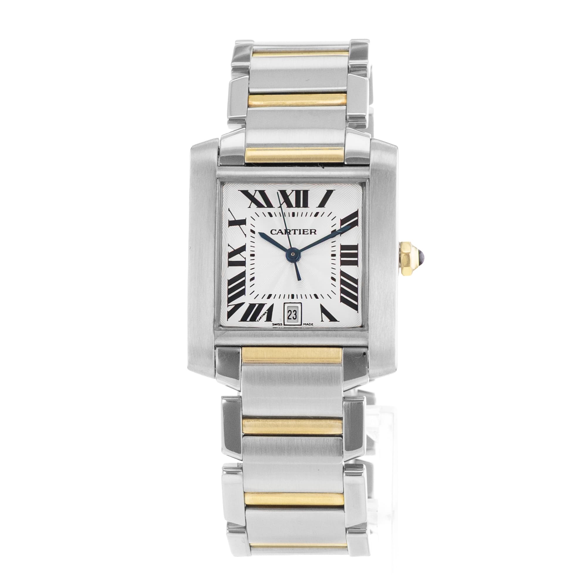 Cartier Tank Francaise W51005Q4 2302 28mm Large Yellow Gold Automatic Mens Watch