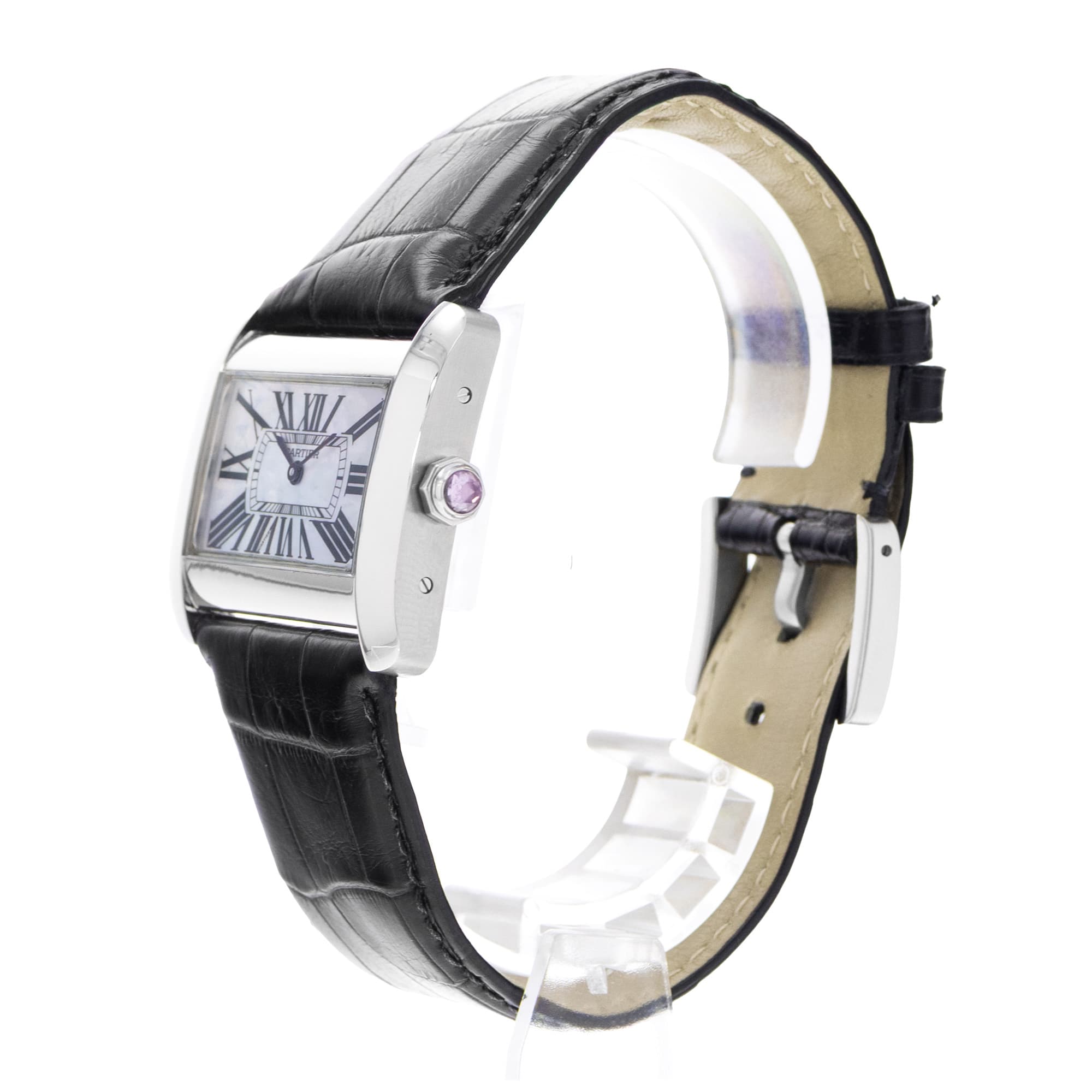 Cartier Tank Divan W6301355 2600 38mm MOP Roman Dial Steel Mens Watch 2005