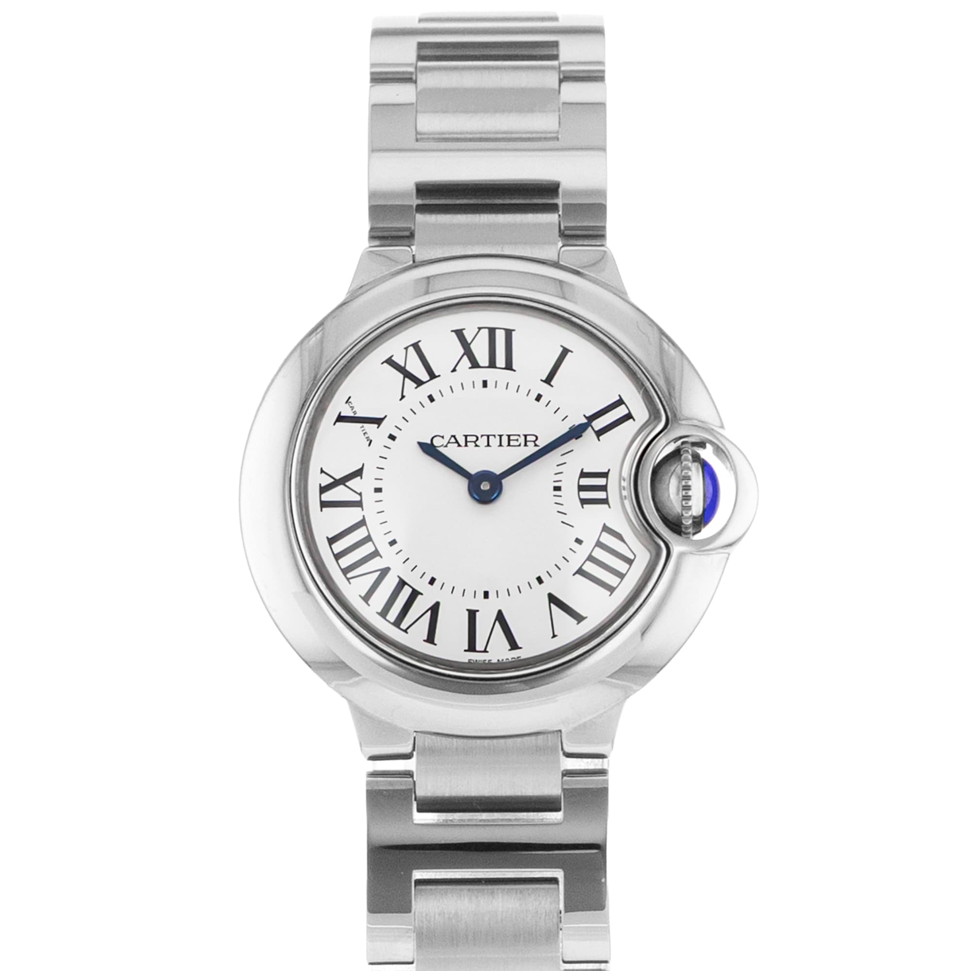 Cartier Ballon Bleu 28mm W69010Z4 3009 28mm Silver Quartz Womens Watch 2020