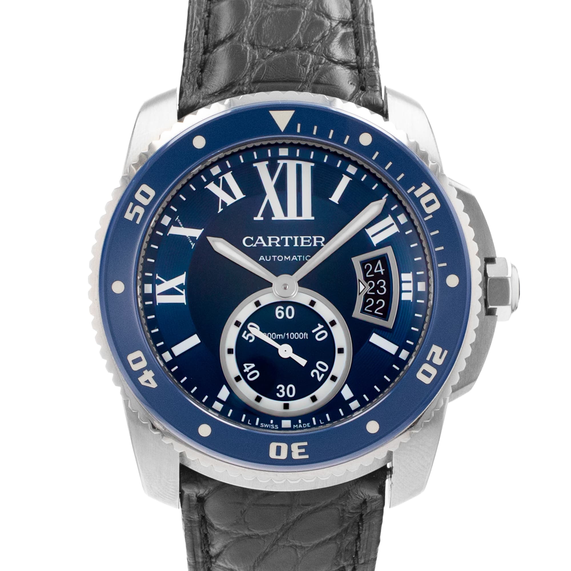 Cartier Calibre WSCA0010 3729 42mm Blue Dial Steel Automatic Mens Watch