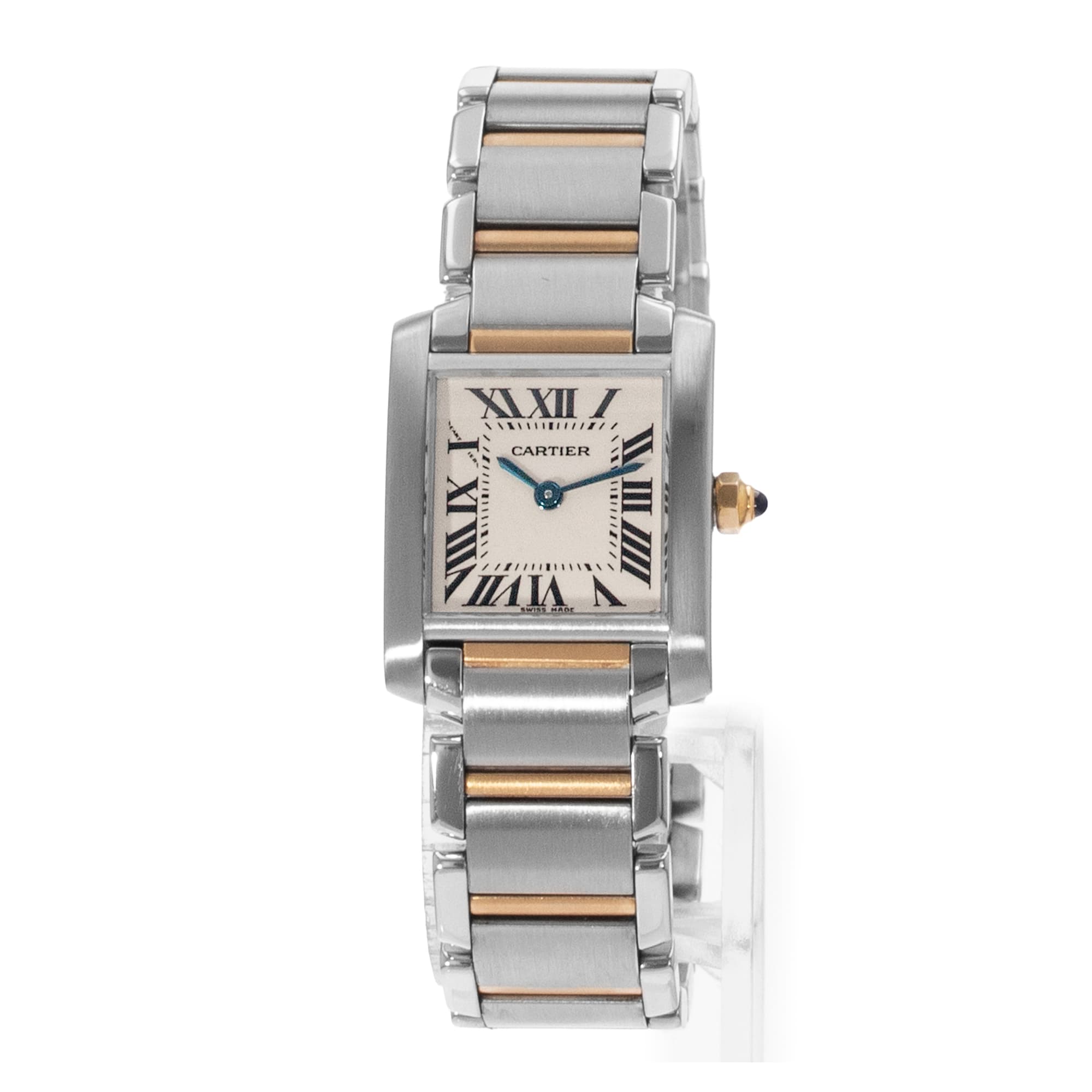 Cartier Tank Francaise SM W51007Q4 2384 20mm Steel Gold Quartz Ladies Watch