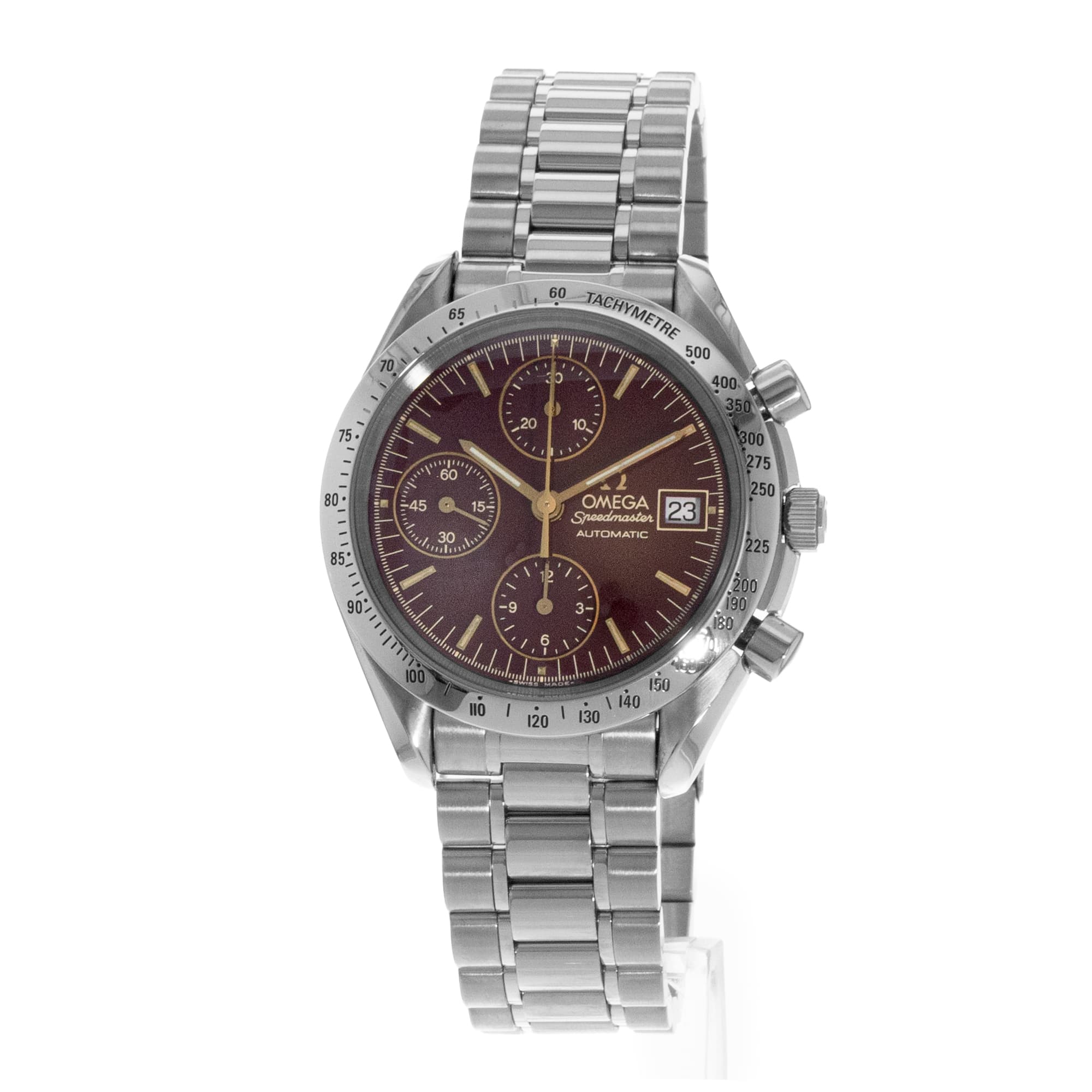 Omega Speedmaster 3511.61 39mm Red Index Steel Chronograph Mens Watch 1996
