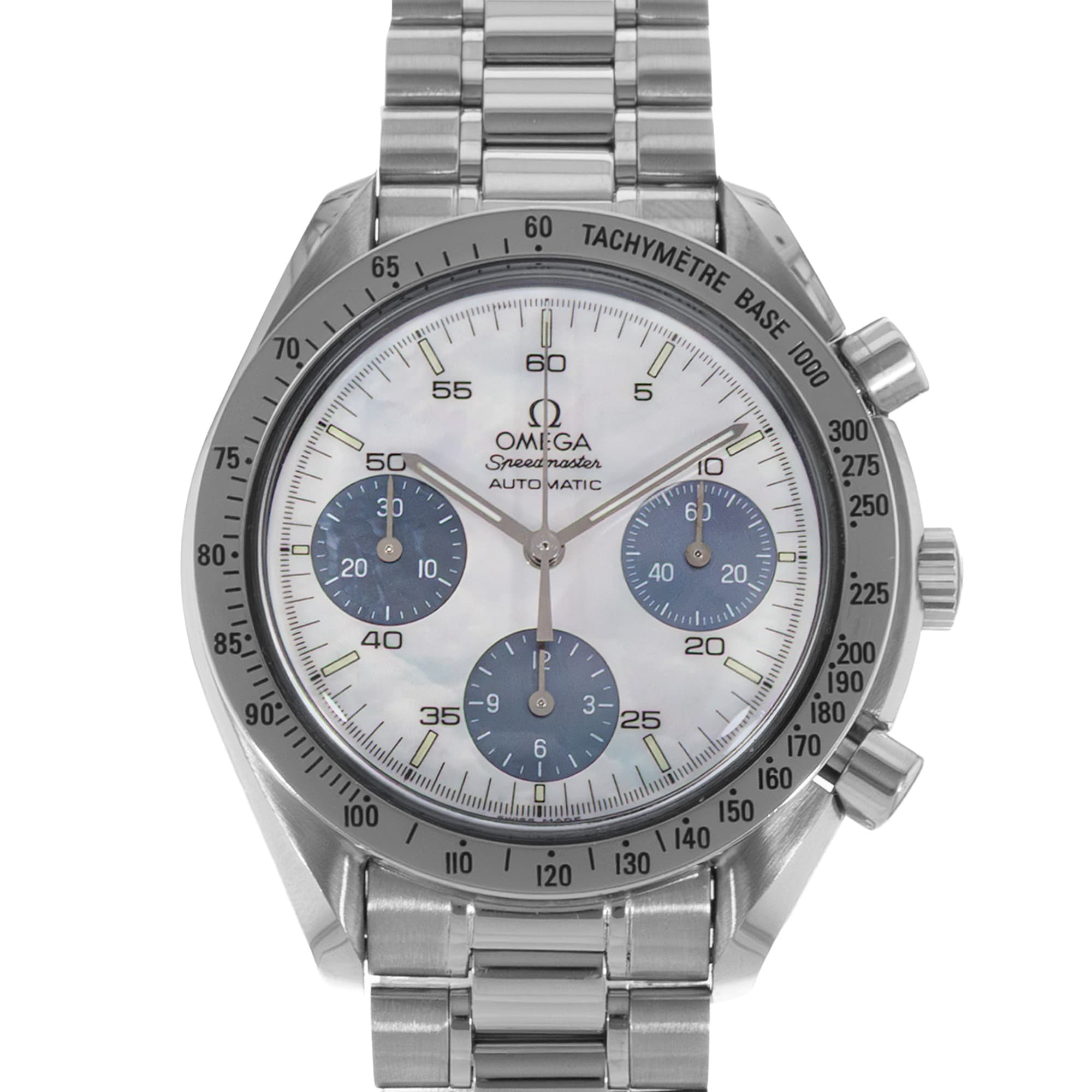 Omega Speedmaster 3502.74 39mm Mother of Pearl Steel Automatic Mens Watch 2004