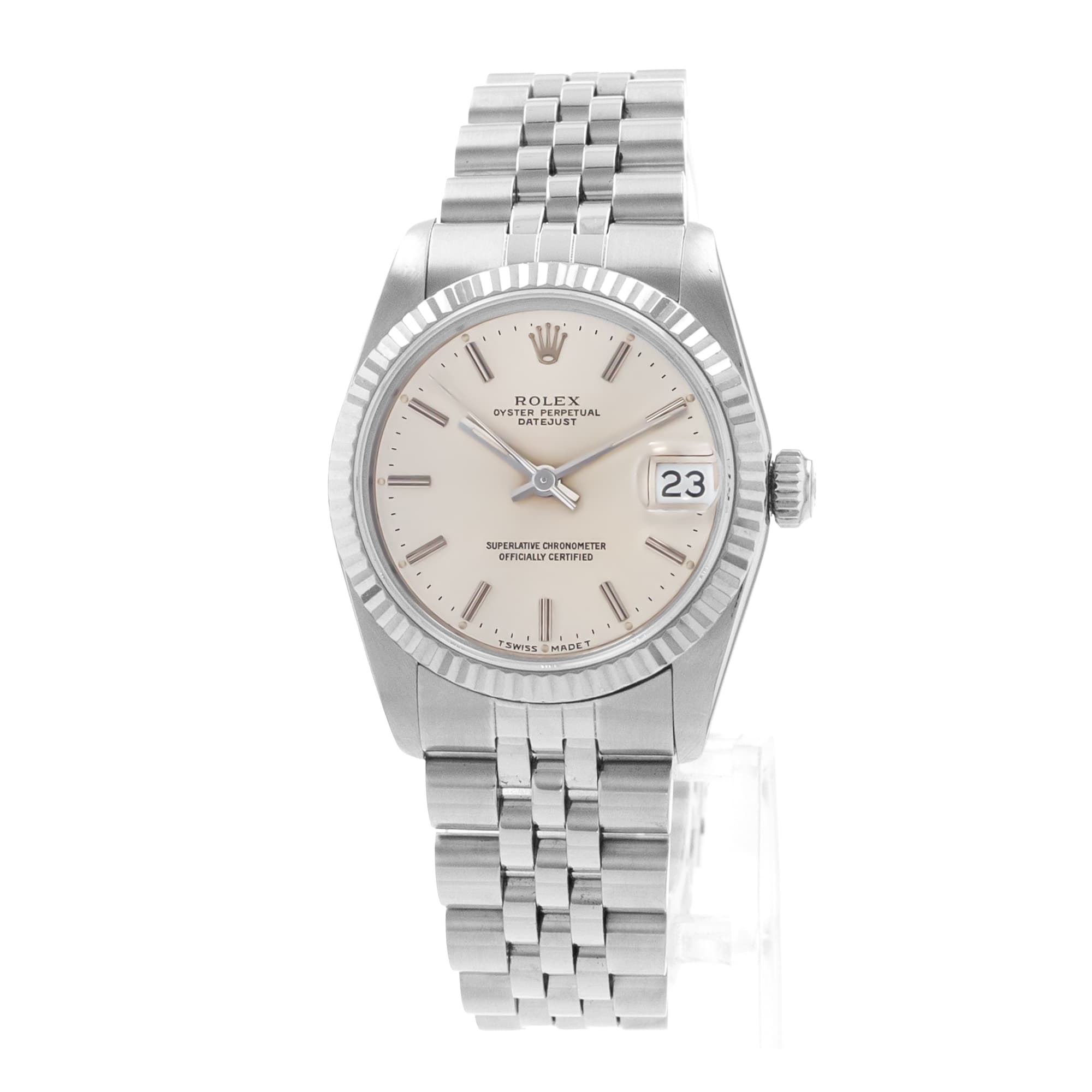 Rolex Datejust 31 68274 Silver Dial Steel Jubilee Fluted Ladies Watch