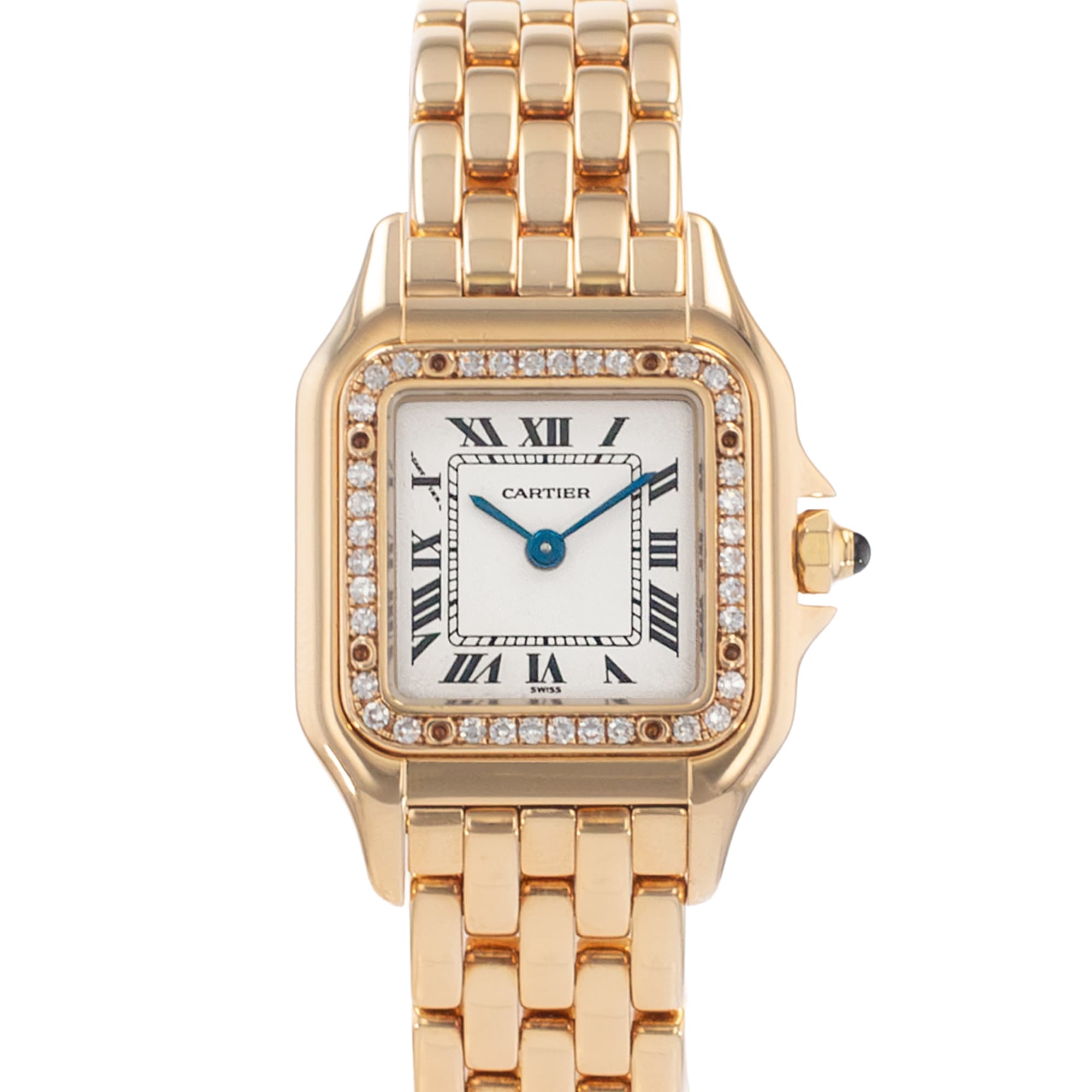 Cartier Panther W25022B9 1070 22mm Factory Diamond Yellow Gold Ladies Watch