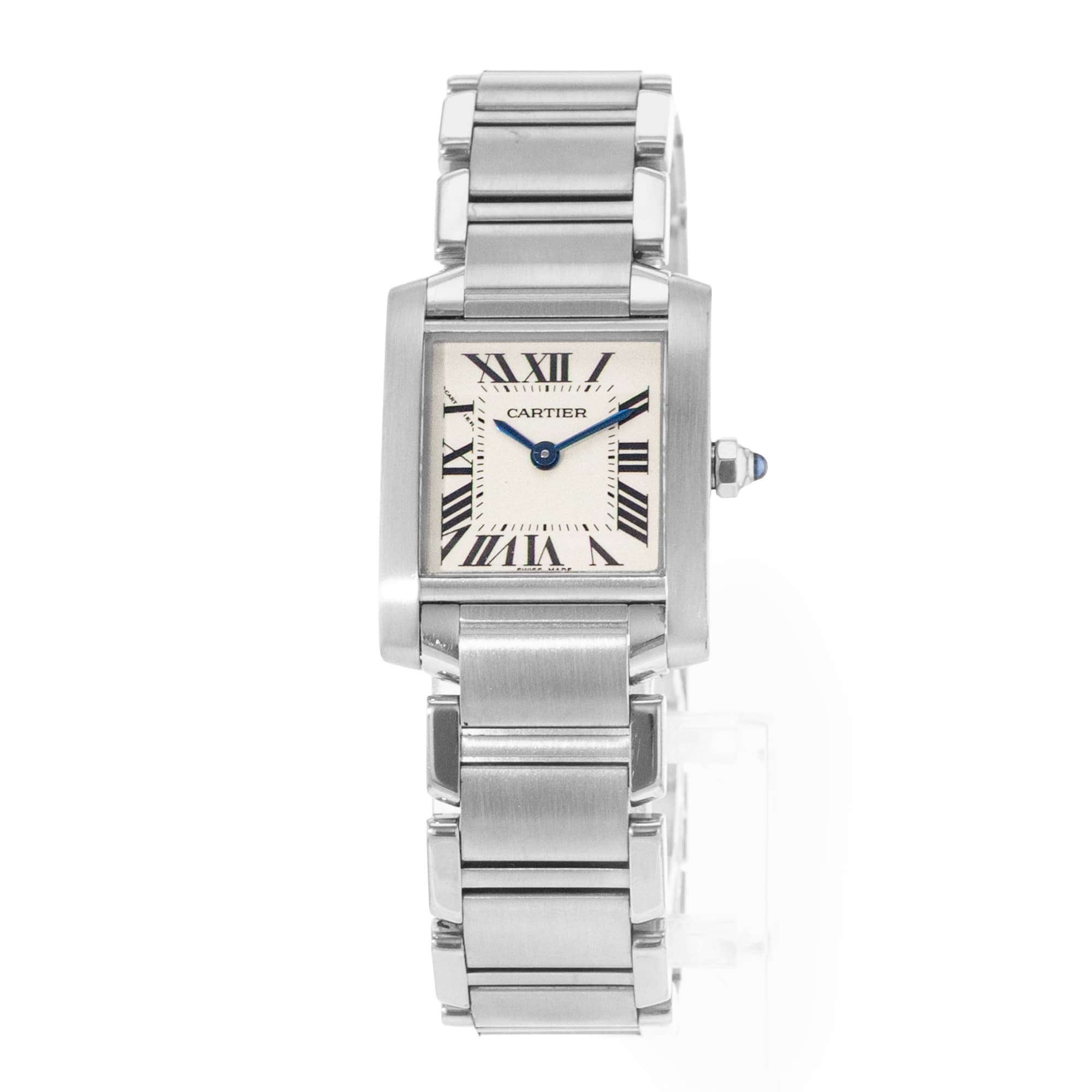 Cartier Tank Francaise W51008Q3 22mm Silver Roman Steel Ladies Watch